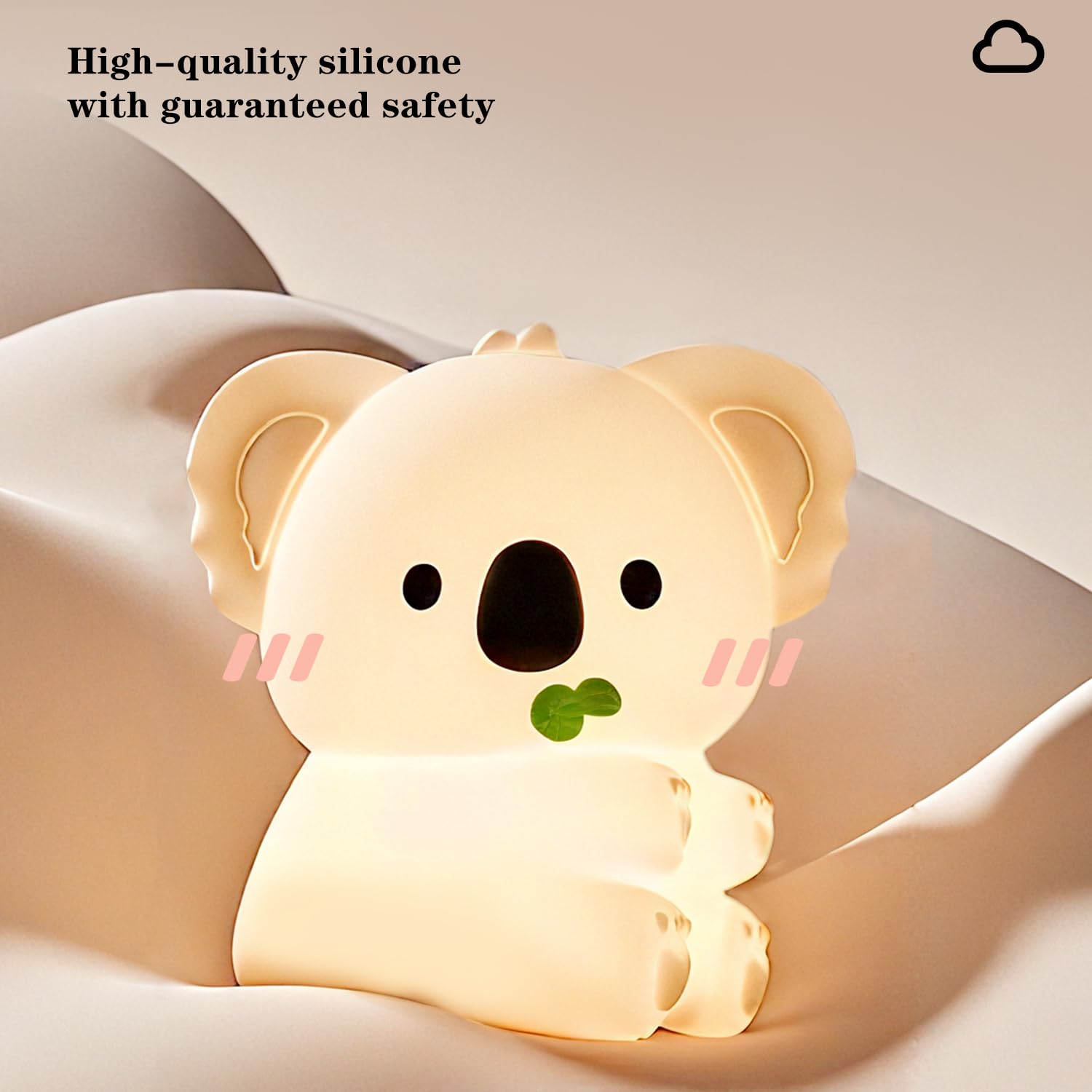 Bestfaith Cute Koala Night Light  Led Squishy Night Lamp  7 Colors Dimmable Timer Nursery Nightlight For Kids  Rechargeable Touch Lamp  Dorm Decor  Kids Funny Gifts(Koala)