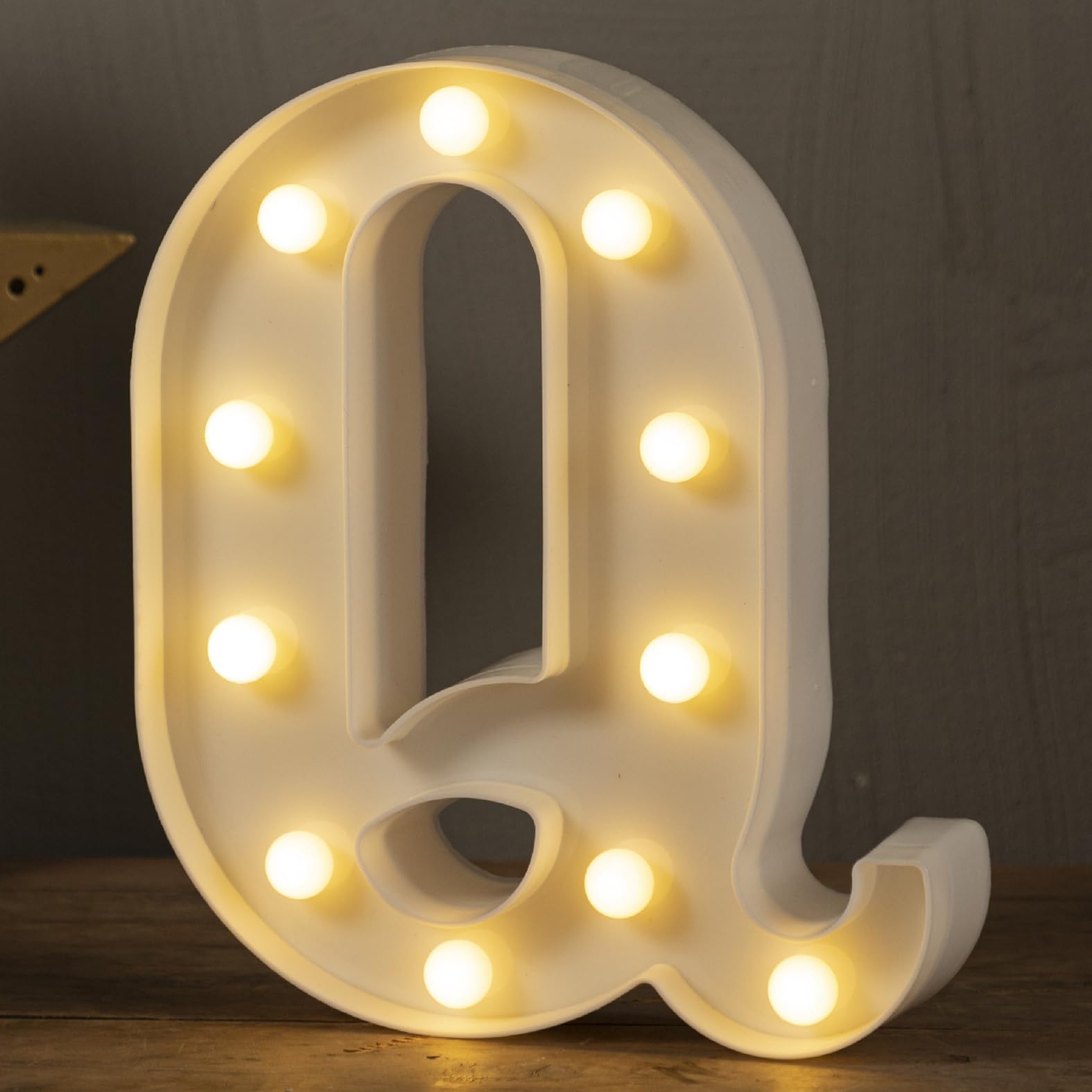 Hxweiye Led Marquee Letters Sign - Light Up Alphabet & Numbers 0-9, Warm White, Battery Powered, Perfect For Parties & Anniversaries