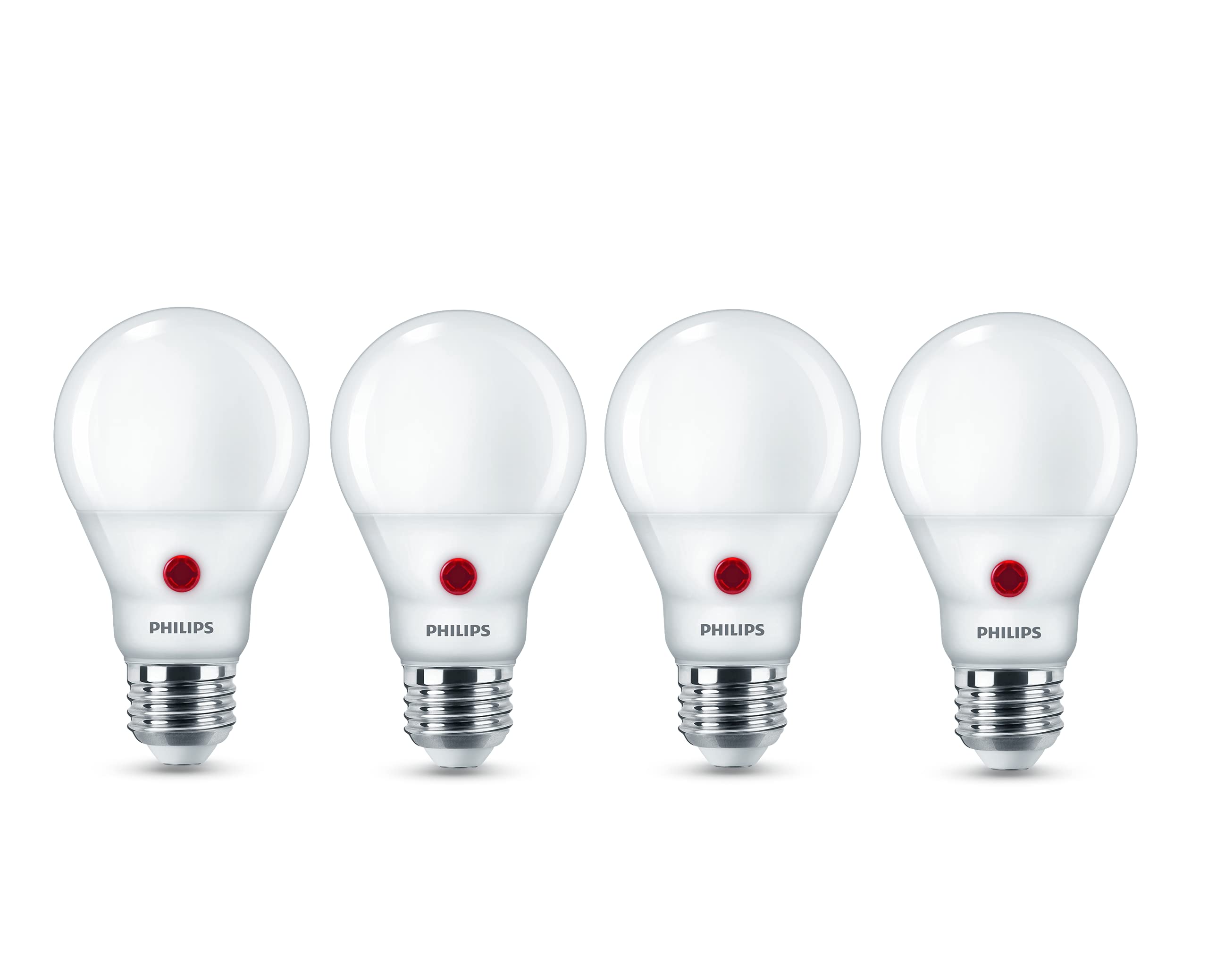 Philips LED Frosted A19 Light Bulb, 800 Lumen, 8.8W Non-Dimmable, Soft White, E26 Base, 4-Pack, Model 557728