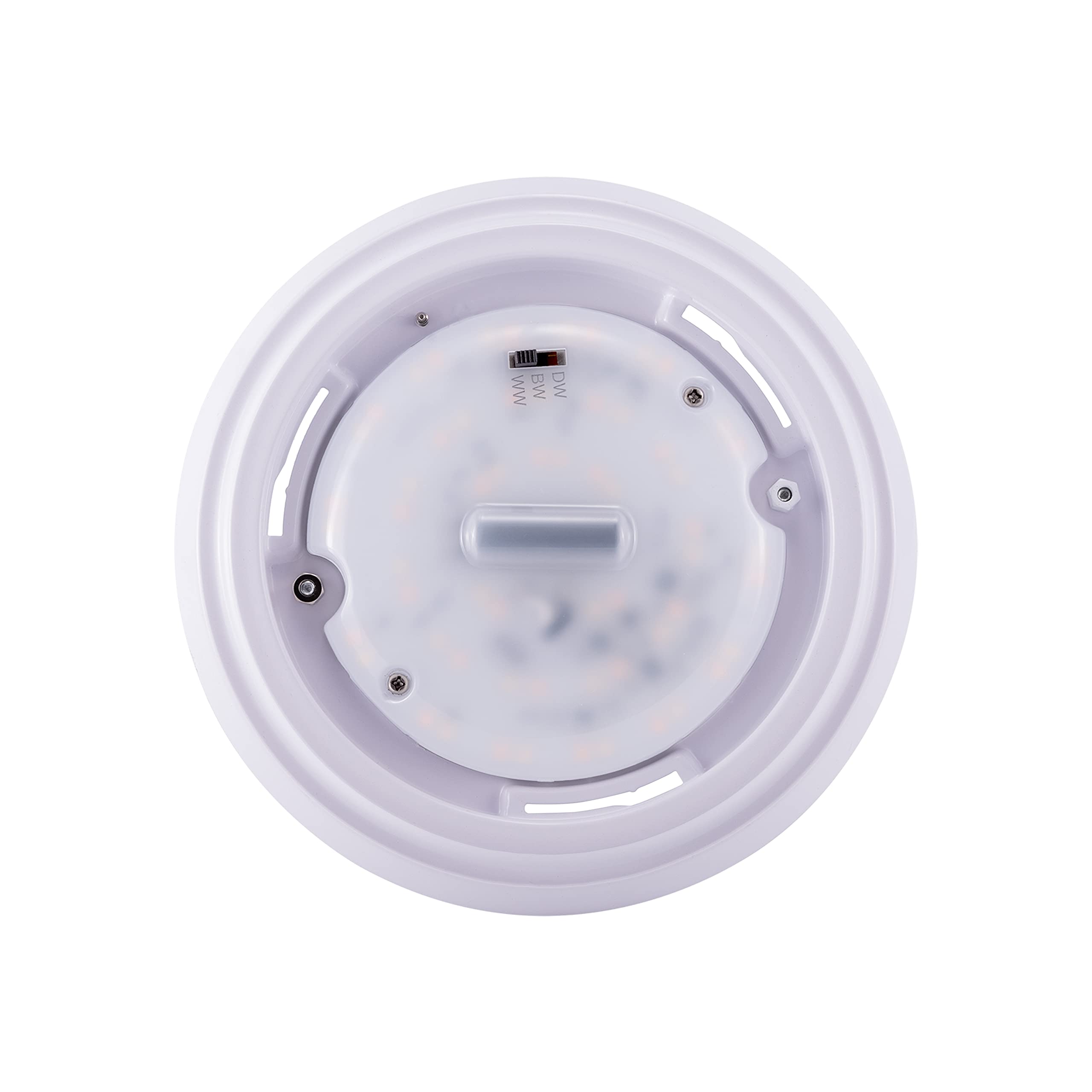 Gruenlich Led Flush Mount Ceiling Lighting Fixture, 7 Inch Dimmable 12W (75W Replacement) 800 Lumen, 3000K/4000K/5000K Switch, Aluminum Housing, Etl And Damp Location Rated, 2-Pack (White Finish)
