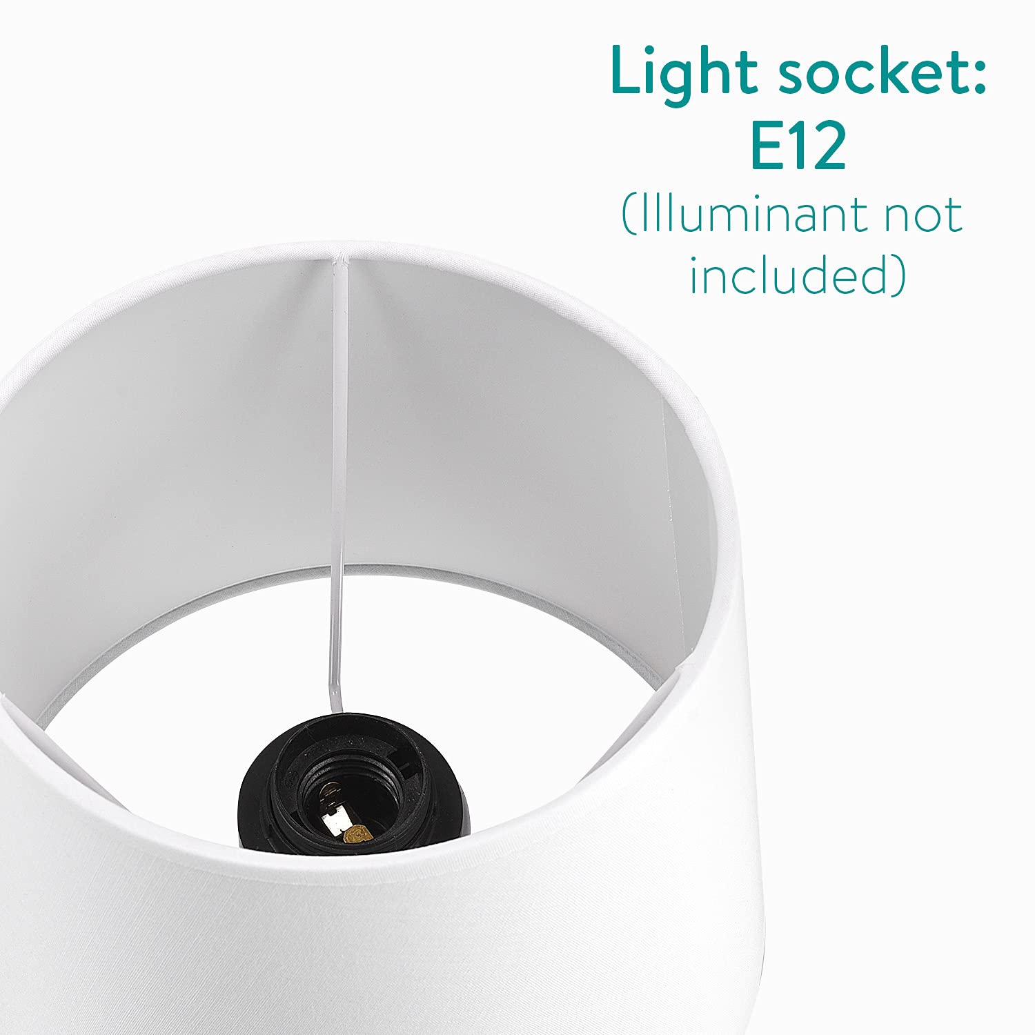 Navaris Gold Pineapple Table Lamp - Mini 13.8" Ceramic Base with E12 Socket - Metallic Gold & White Shade