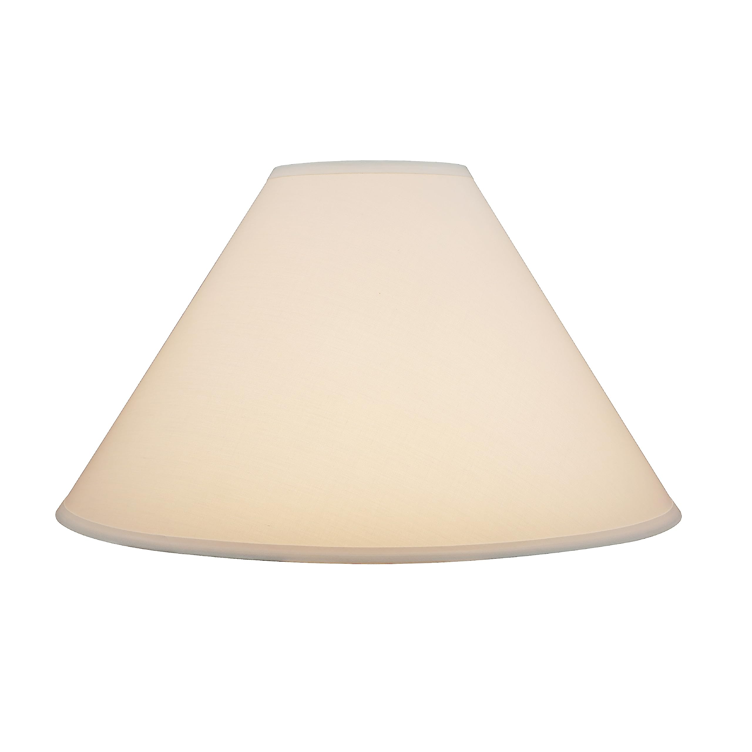 Aspen Creative 32206A, Empire Spider Lamp Shade, White, 6&quot; Top X 19&quot; Bottom X 12&quot; Slant Height