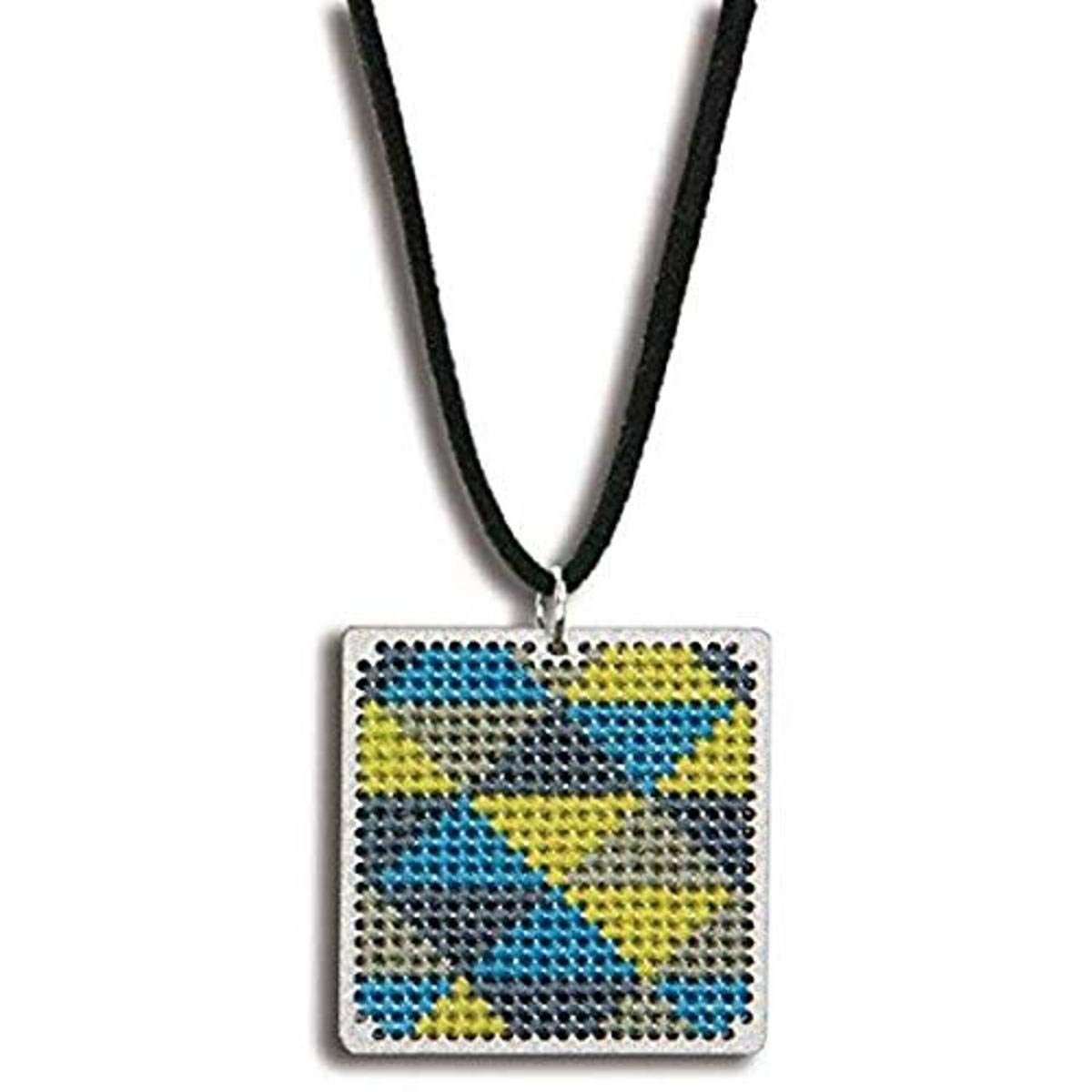 Dimensions Crafts 72-74093 Square Triangle Pattern Finished Pendant, Large