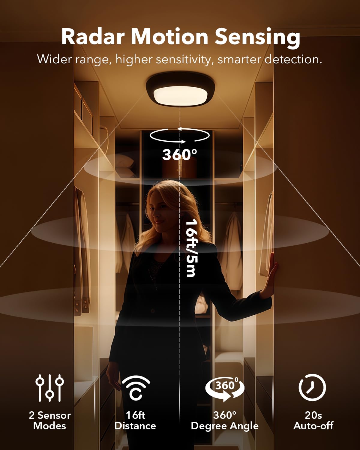 2 Pcs Motion Sensor Rechargeable Ceiling Light With Remote  12000Mah 550Lm Wireless Shower Lights For Inside Shower  Battery Operated Rgb Closet Lights Sensored Led Overhead Garage Lighting No Wiring