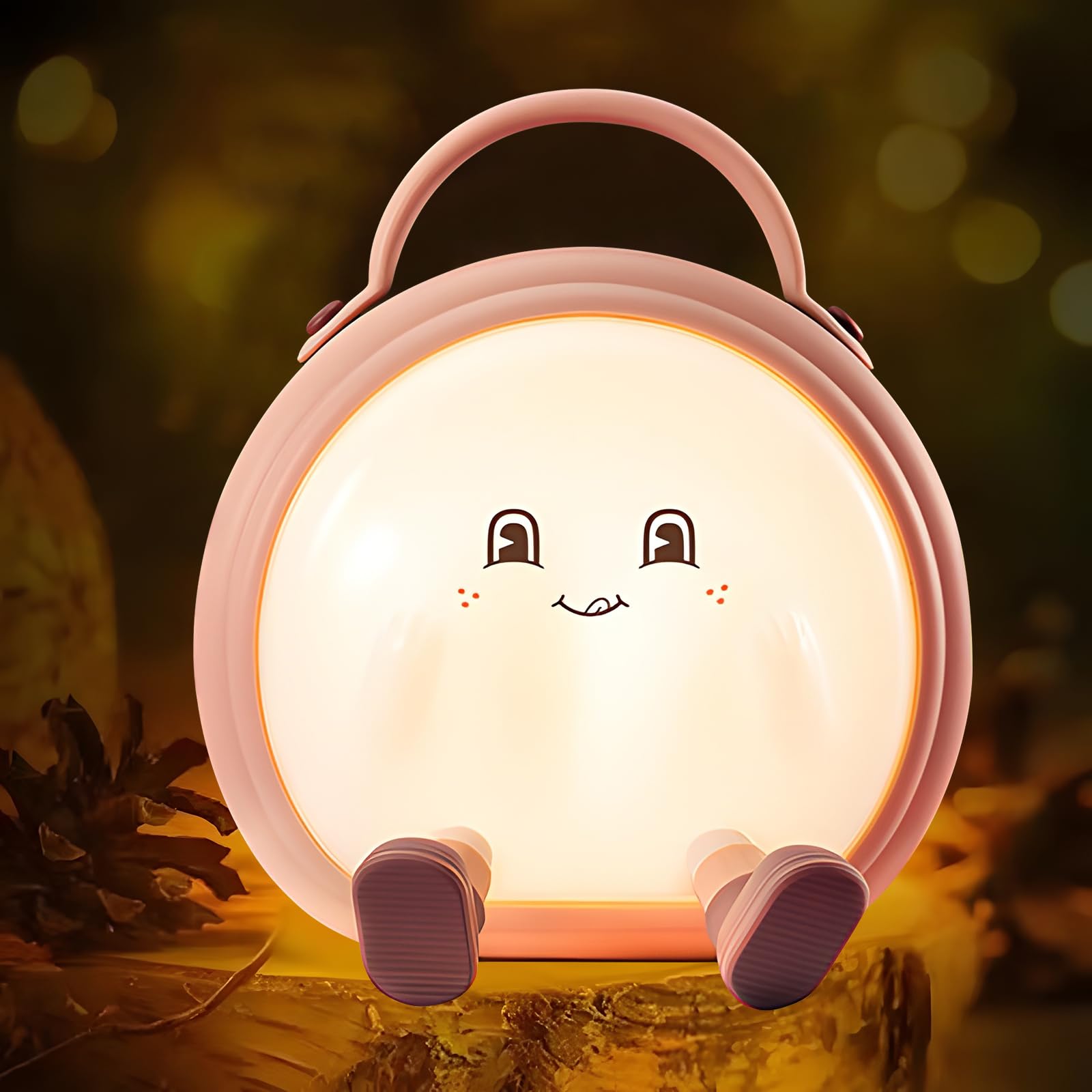 Hpydiy Night Light For Boys And Girls Cute Room Decor Portable Night Lamp Touch-Controlled Lighting Usb Rechargeable Led Bedroom Lighting Timer Bedside Table Lamps