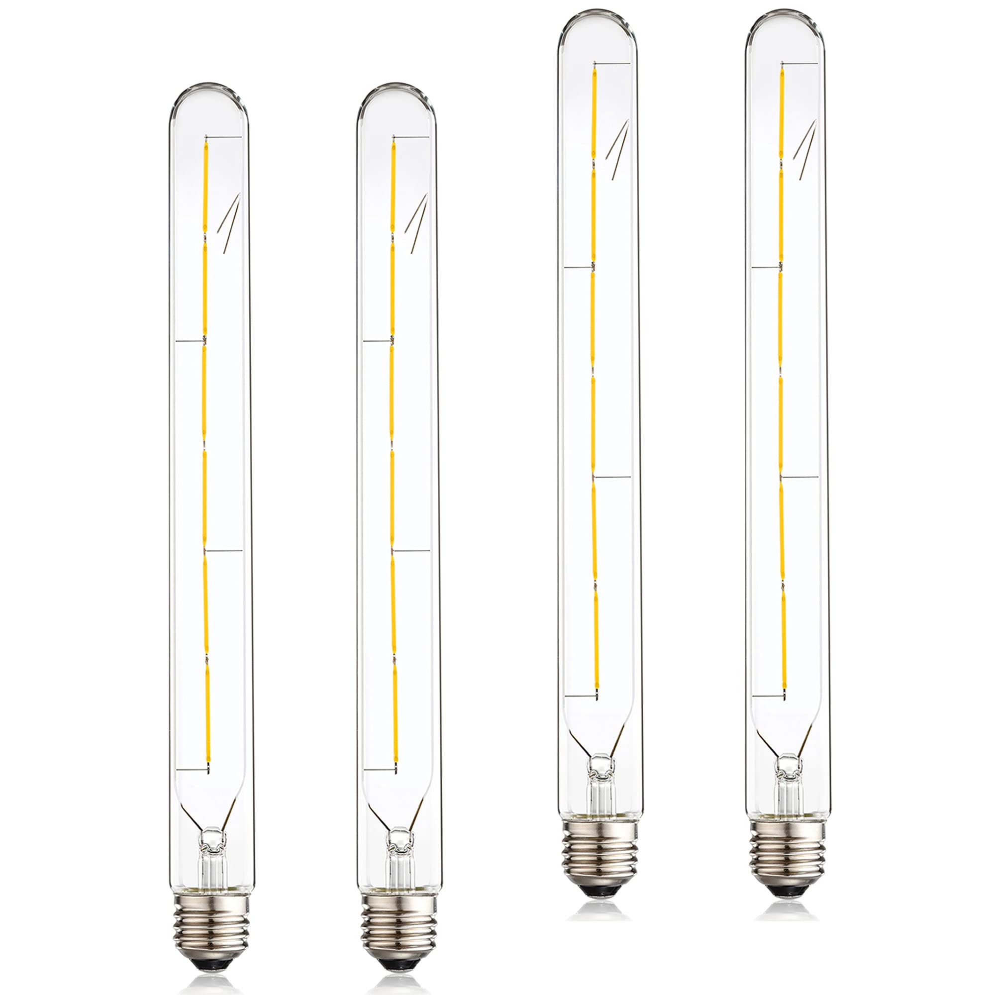 Dimmable Led Tubular Bulb 6W,3000K Soft White,T30 Long Tube Edison Led Vintage Filament Bulb,60W Equivalent,Clear Glass Cover, E