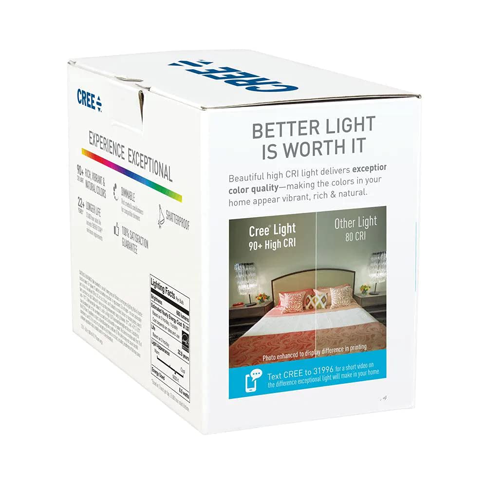 Cree Lighting BR30 Dimmable LED Bulb, 5000K Daylight, 65W, 800 Lumens, 2 Pack