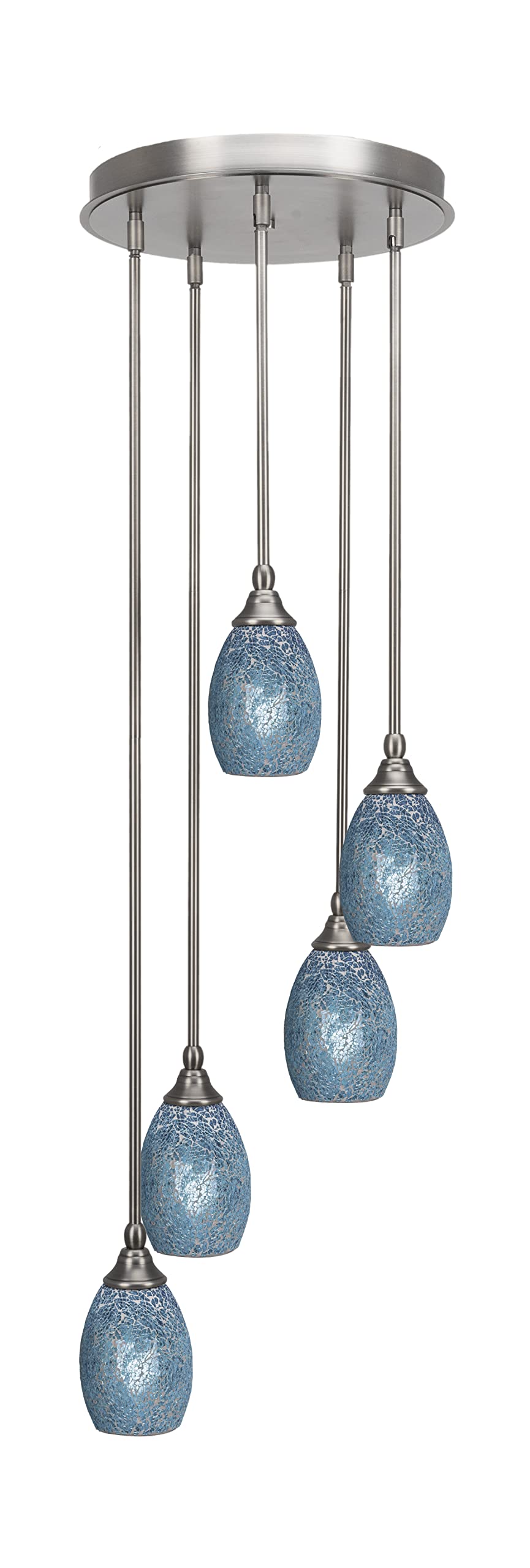 Empire 5 Light Cluster Pendalier in Brushed Nickel Finish (2145-BN-5055)
