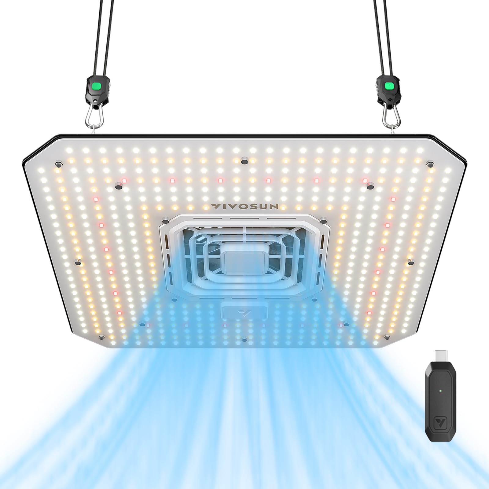 Vivosun Aerolight A150Se, Led Grow Light 150W With Integrated Circulation Fan & Growhub Controller E25, Compatible With App And E42A, 4 X 2 Ft. Coverage, Establish An Intelligent Grow Environment