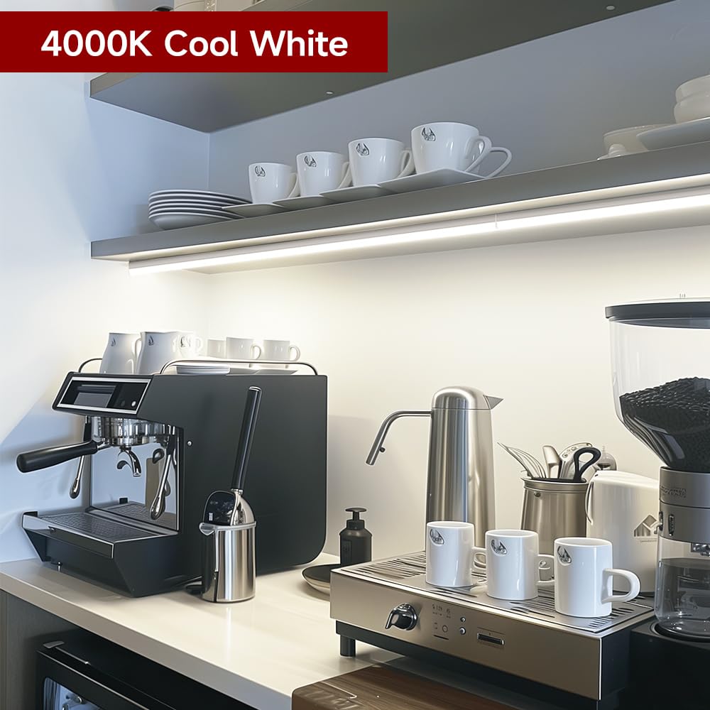 Kihung (Pack Of 8) 2Ft Led Shop Light, 10W 1100Lm 4000K Cool White, Under Cabinet Light And Led Ceiling Light, Led Light Bar For Room, Corded Electric With Built-In On/Off Switch