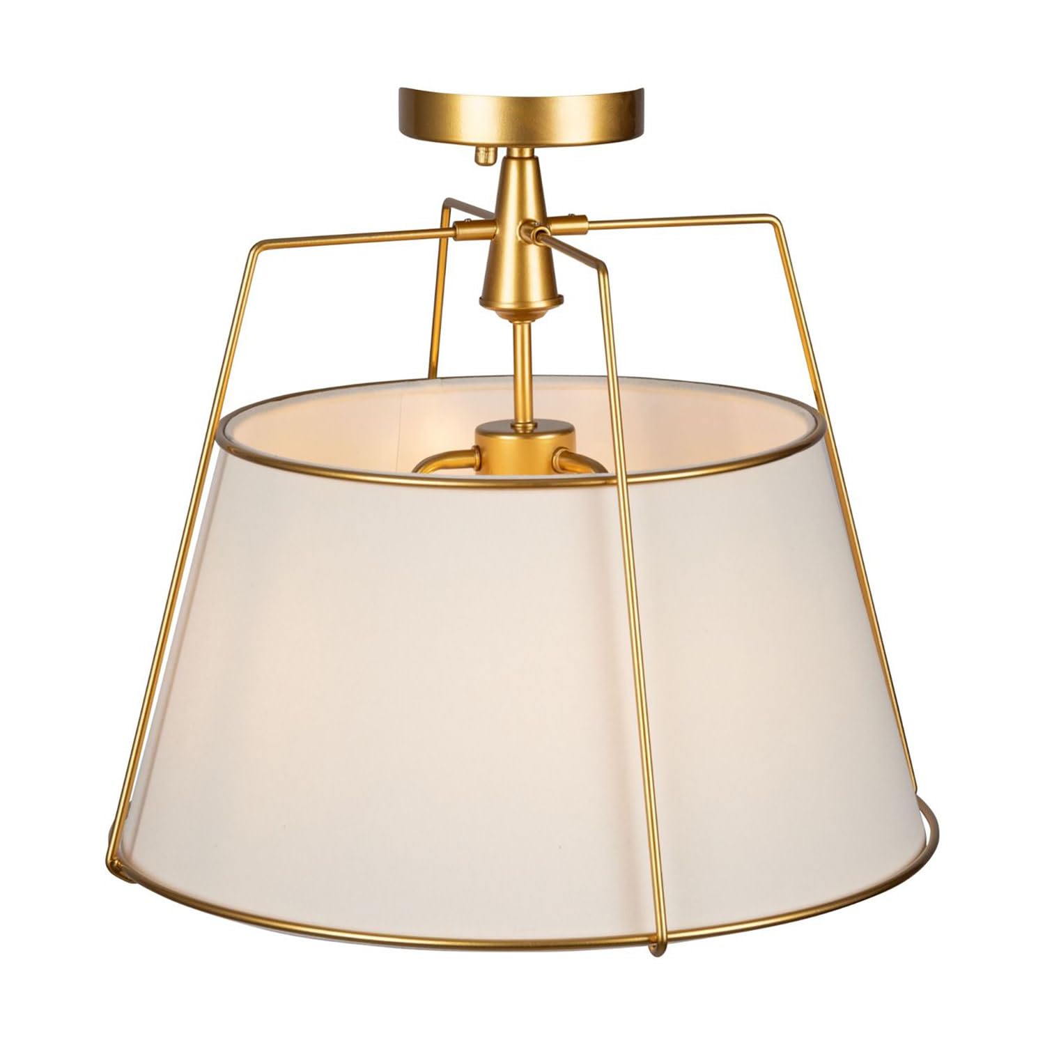Artcraft Sc13362Br Pullman Semi-Flush Mount, 3-Light 120 Watts, Brass