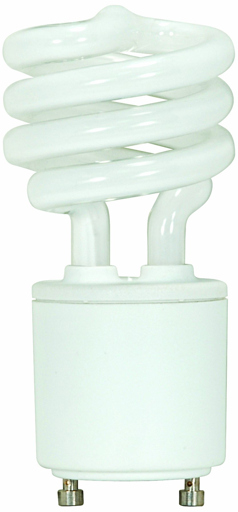 Satco Mini Spiral CFL Light Bulb 13W (60W Equivalent) 880 Lumens GU24 Base 3500K Neutral White 1 Count Model S8226