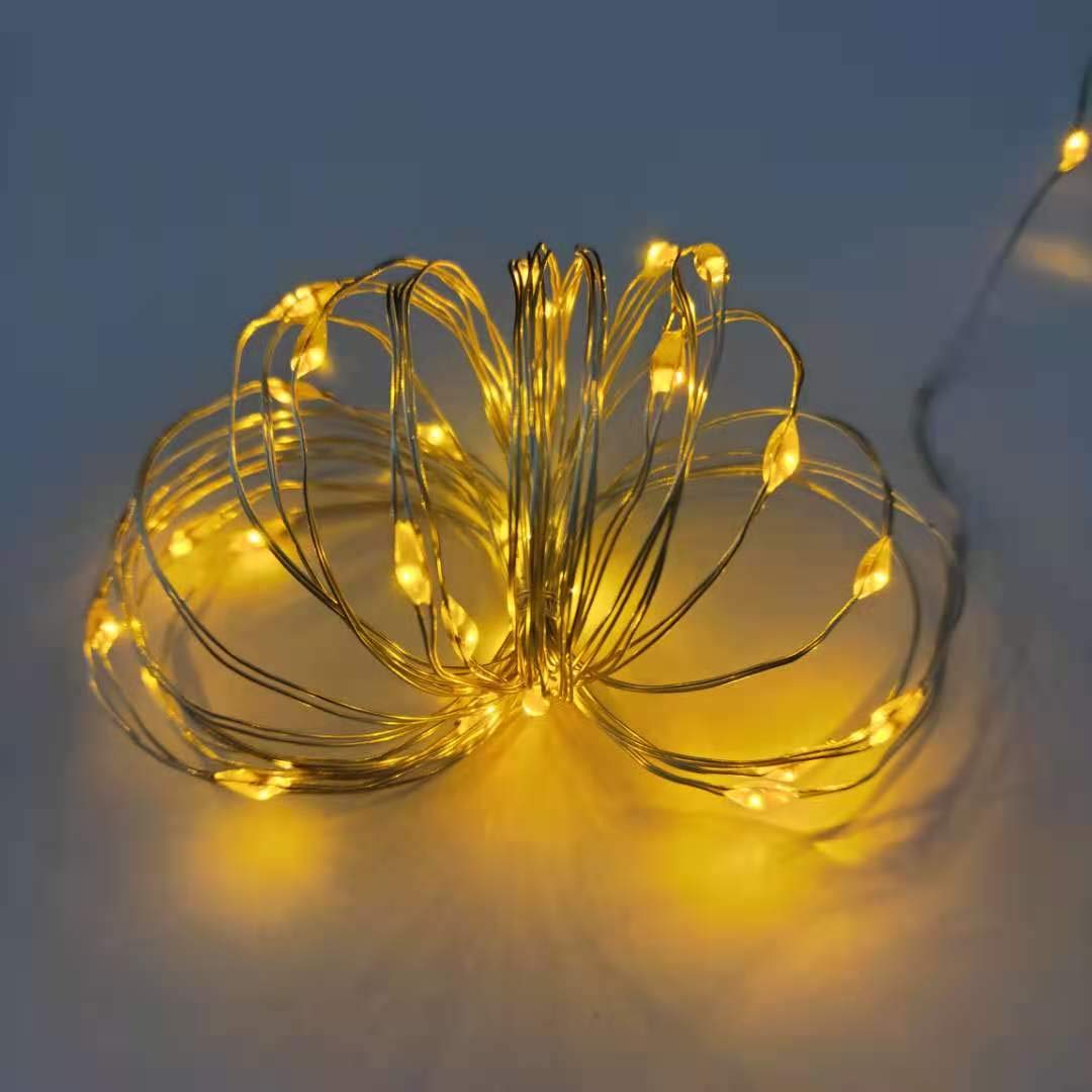 4 Pack Battery Operated Dewdrop Led Lights,Indoor Mini Fairy Lights With Timer Function,For Wedding Home Parties Christmas Holiday Decoration,6 Hours On/18 Hours Off ,30 Count Leds,10 Feet (Yellow)
