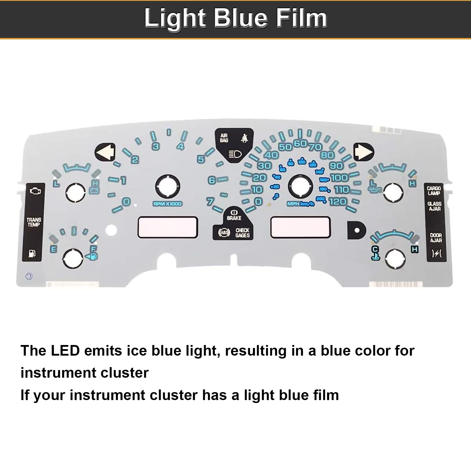 RAVSOFT Speedometer LED Bulbs Kit for 2002-2006 Dodge Ram 1500 2500 3500, Ice Blue, Pack of 14, Model RS457