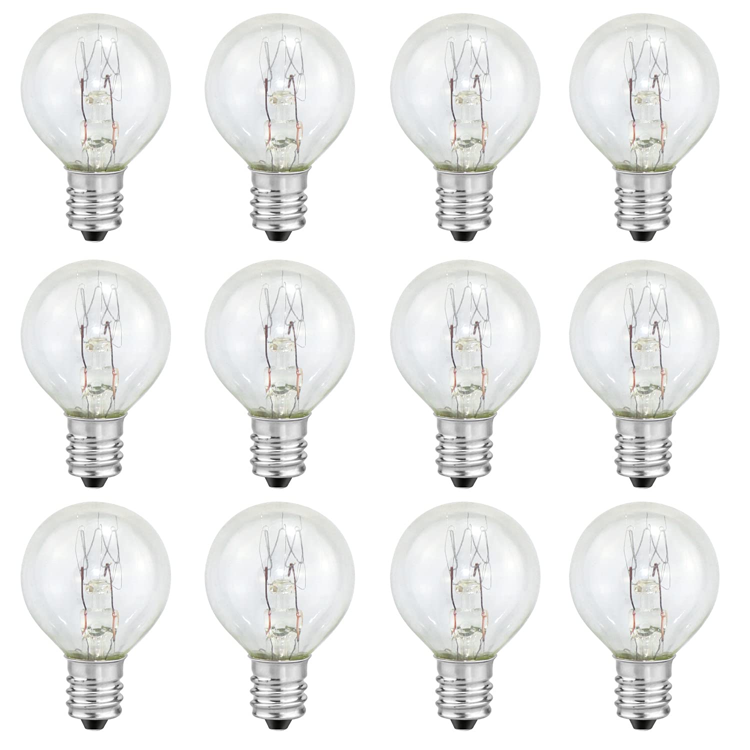 Etwincoo Wax Warmer Bulbs, Custom Fit G30 25 Watt Bulbs For Middle Size Scentsy Warmers, E12 Base Clear Scentsy Light Bulbs For