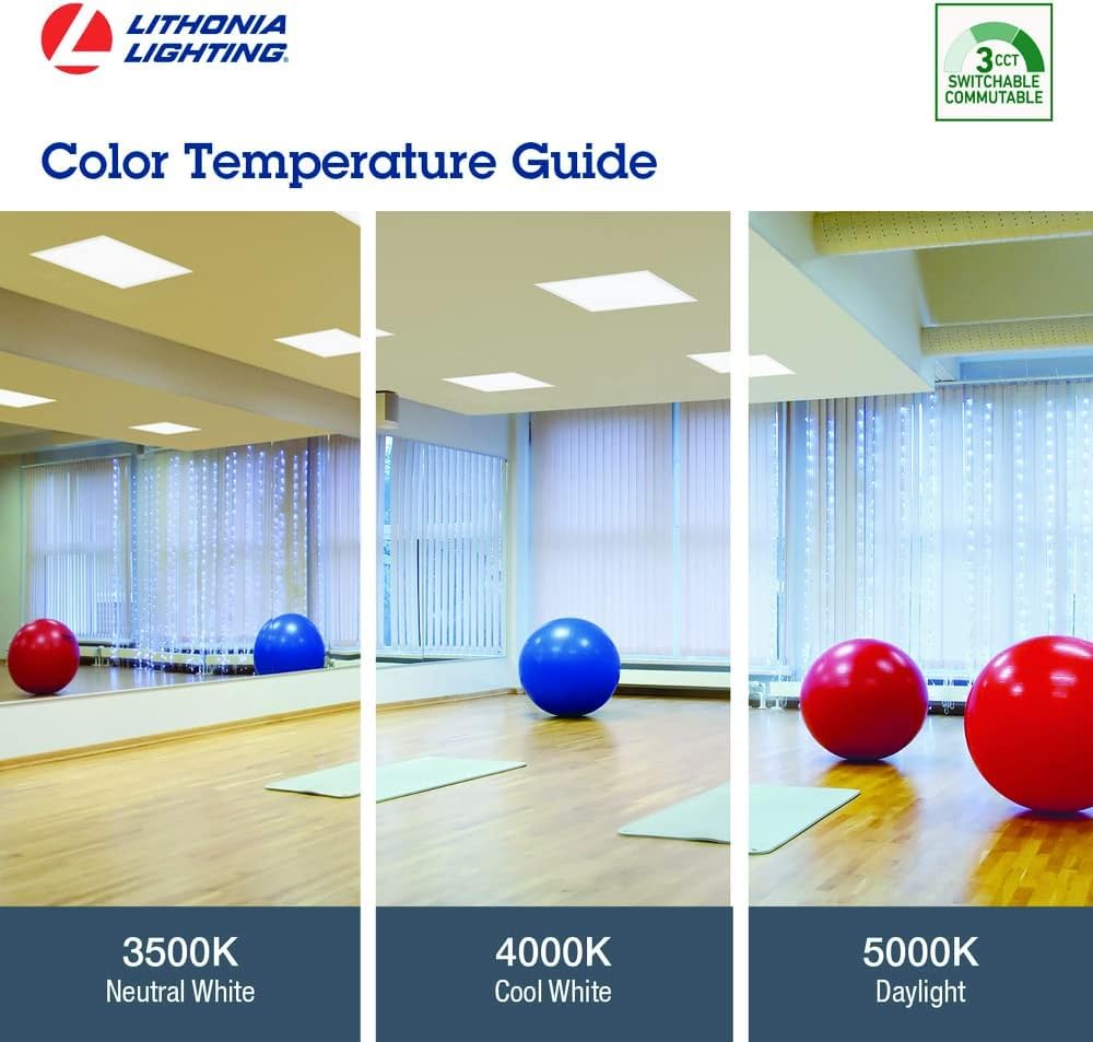 Lithonia Lighting LED Flat Panel 1x4 - Switchable White (3500K/4000K/5000K) - Energy Efficient Lighting Solution