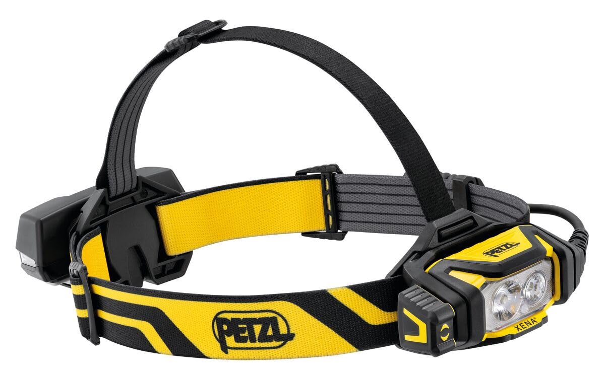 PETZL Xena High-Performance Rechargeable Headlamp - 1400 Lumens - Black/Yellow