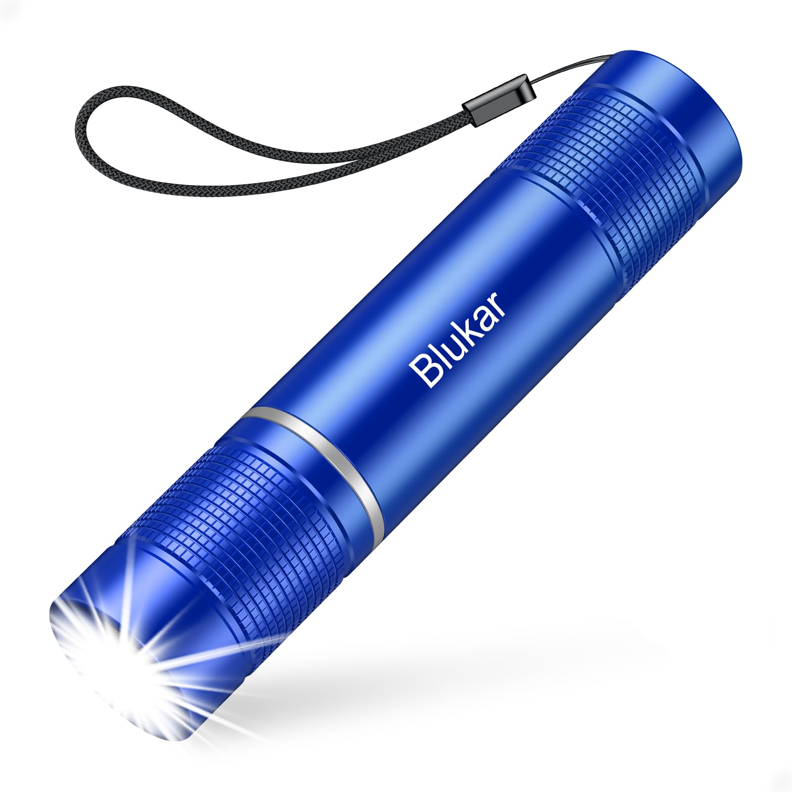 Blukar Rechargeable Flashlight 2000L, Zoomable, Adjustable Brightness, 1 Pack, Blue, Model K9132