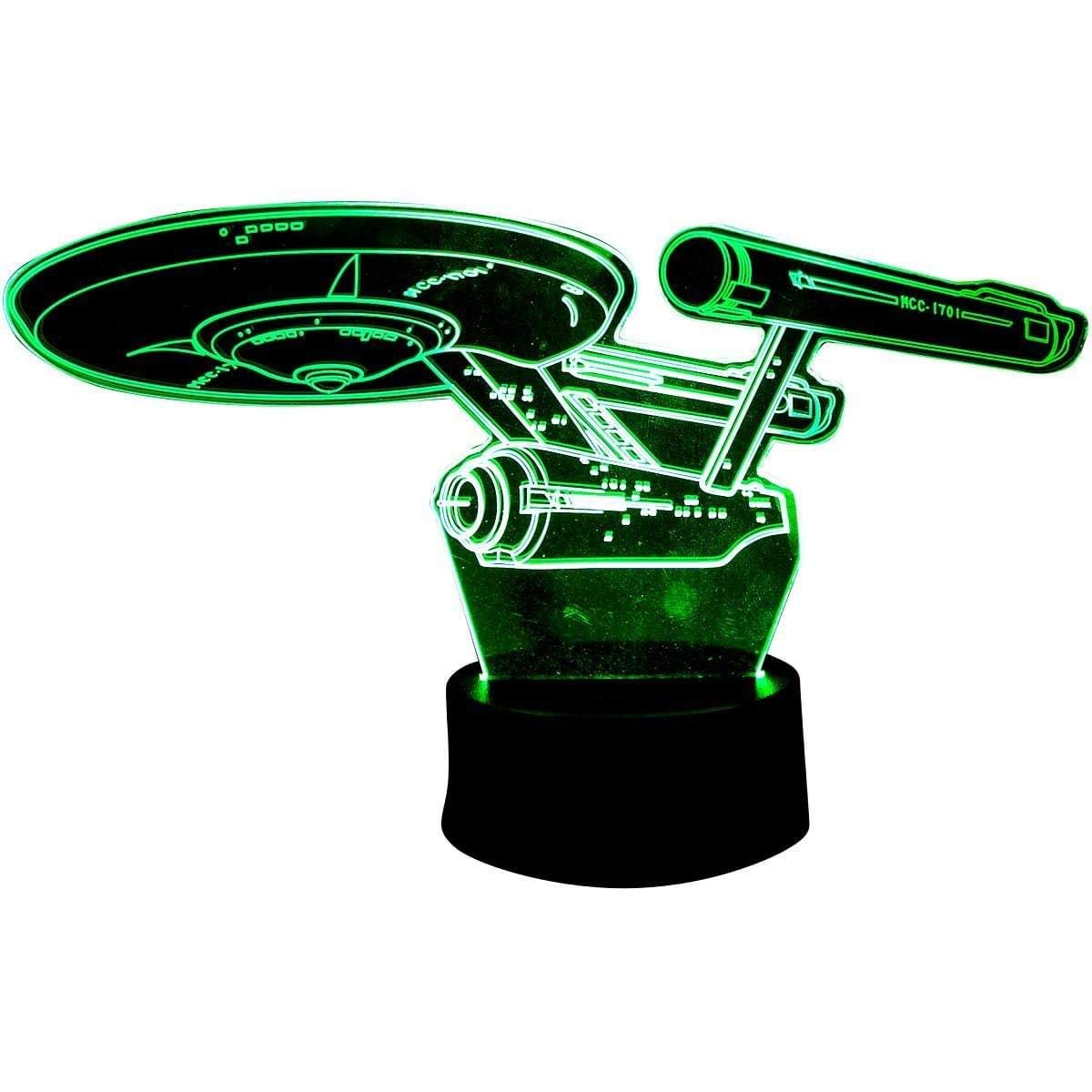 Star Trek Enterprise Acrylic LED LAMP by JUST Funky