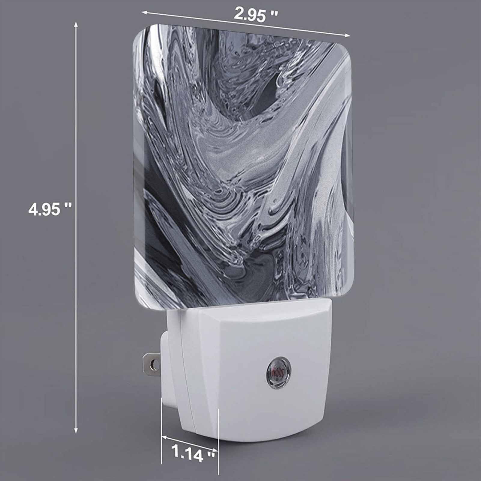 Chrobak Led Night Light,Beautiful Metallic Led Night Light Plug Into Wall With Dusk To Dawn Light Sensor White Energy Efficient
