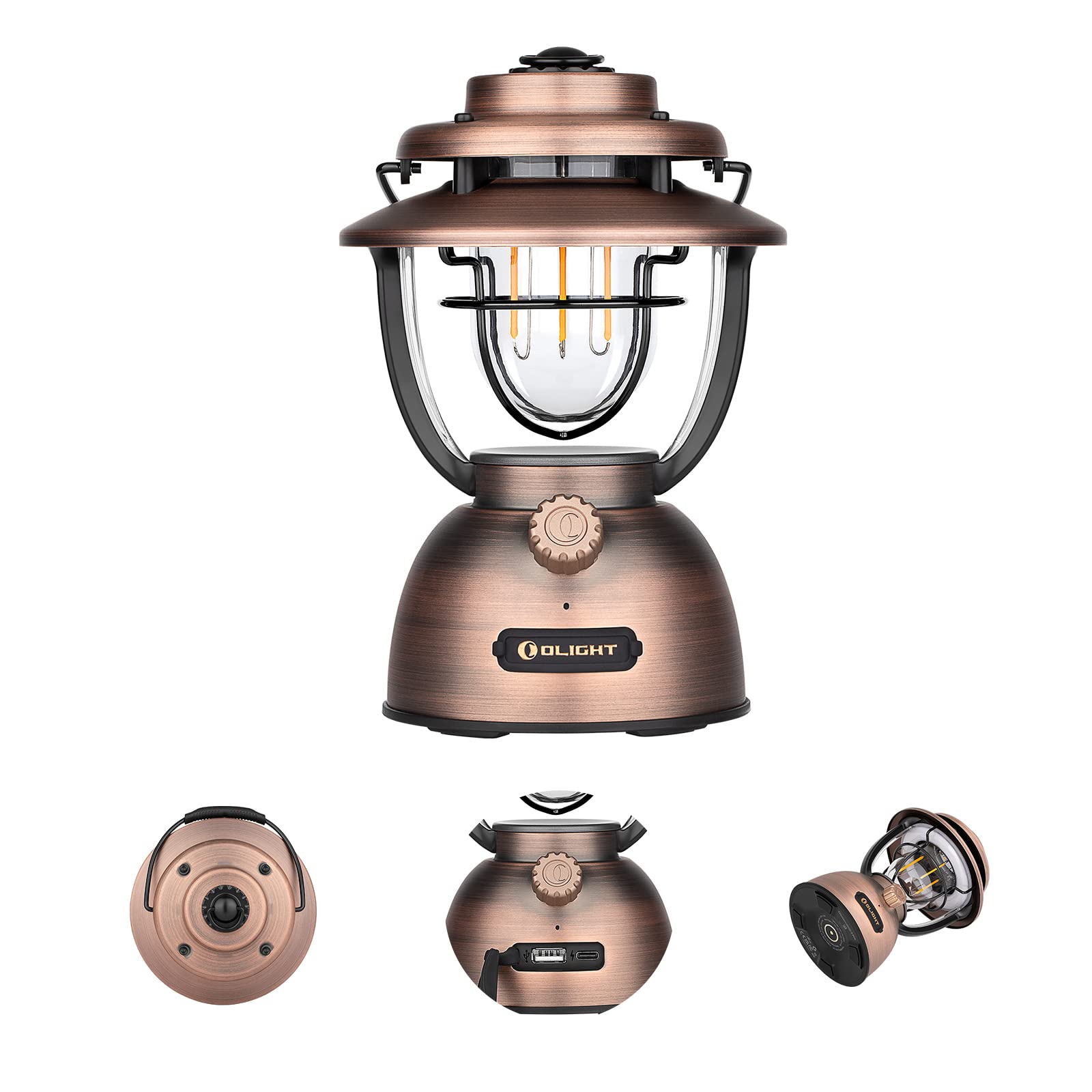OLIGHT Olantern Classic 2 Pro Camping Lantern, 300 Lumens LED Rechargeable Lamp Flashlight with Dual Light Sources for Hurricane