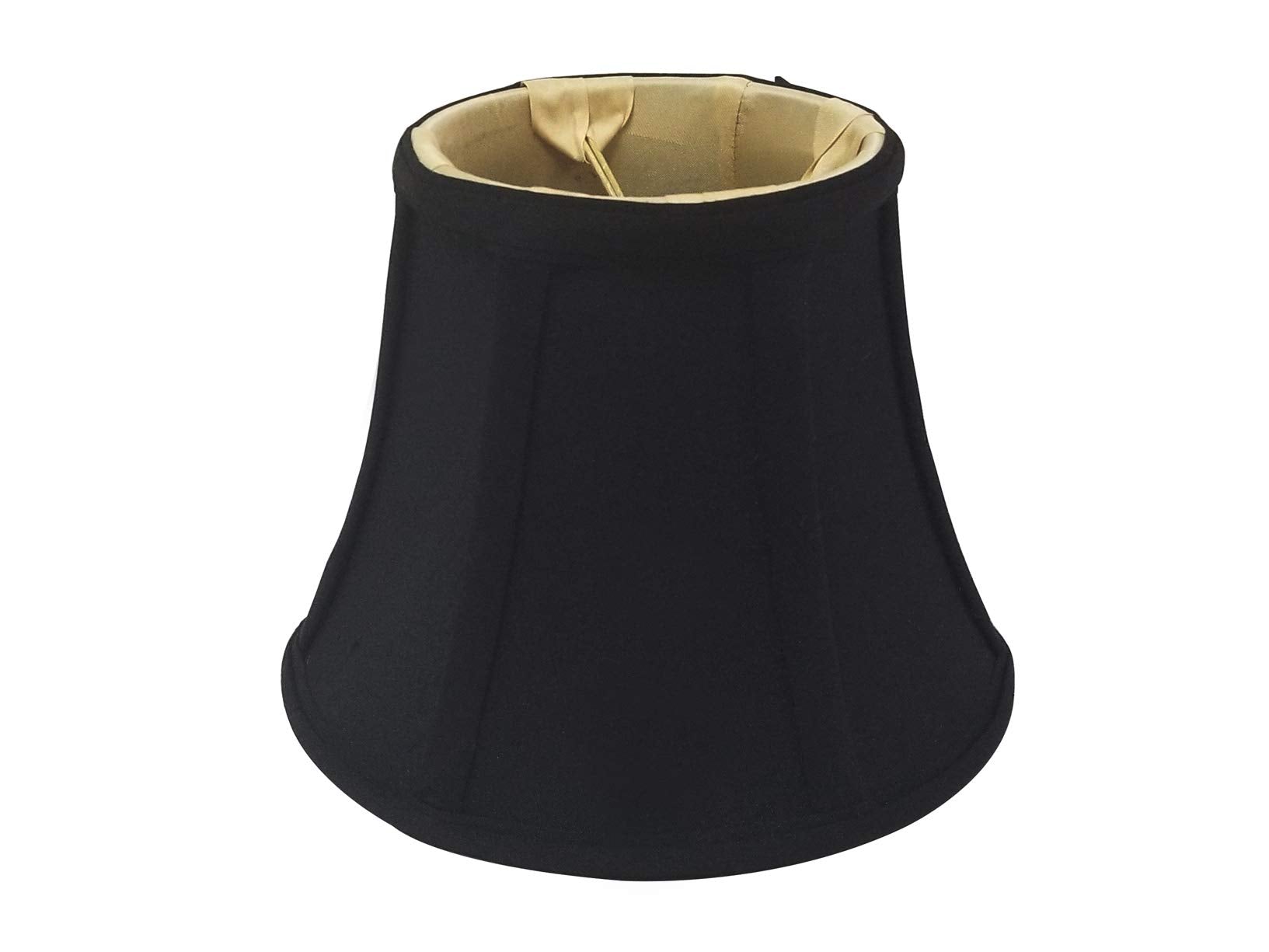 Royal Designs, Inc. True Bell Lamp Shade with Round Clip, Black, 3.75&quot;&quot; x 7&quot;&quot; x 6.75&quot;&quot;&quot; (BS-704RC-7BLK)