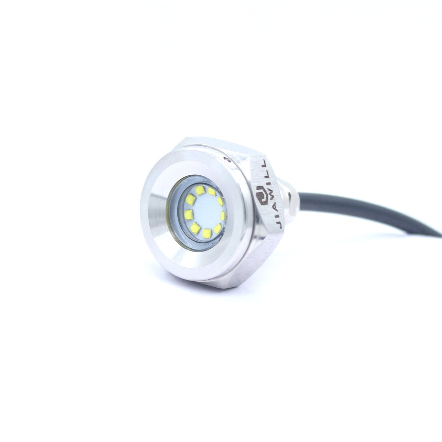 Jiawill 316L Stainless Steel Underwater 1/2'' Npt 9 To 30V 27W Boat Drain Plug Light With Internal Driver And Overheat Protectio