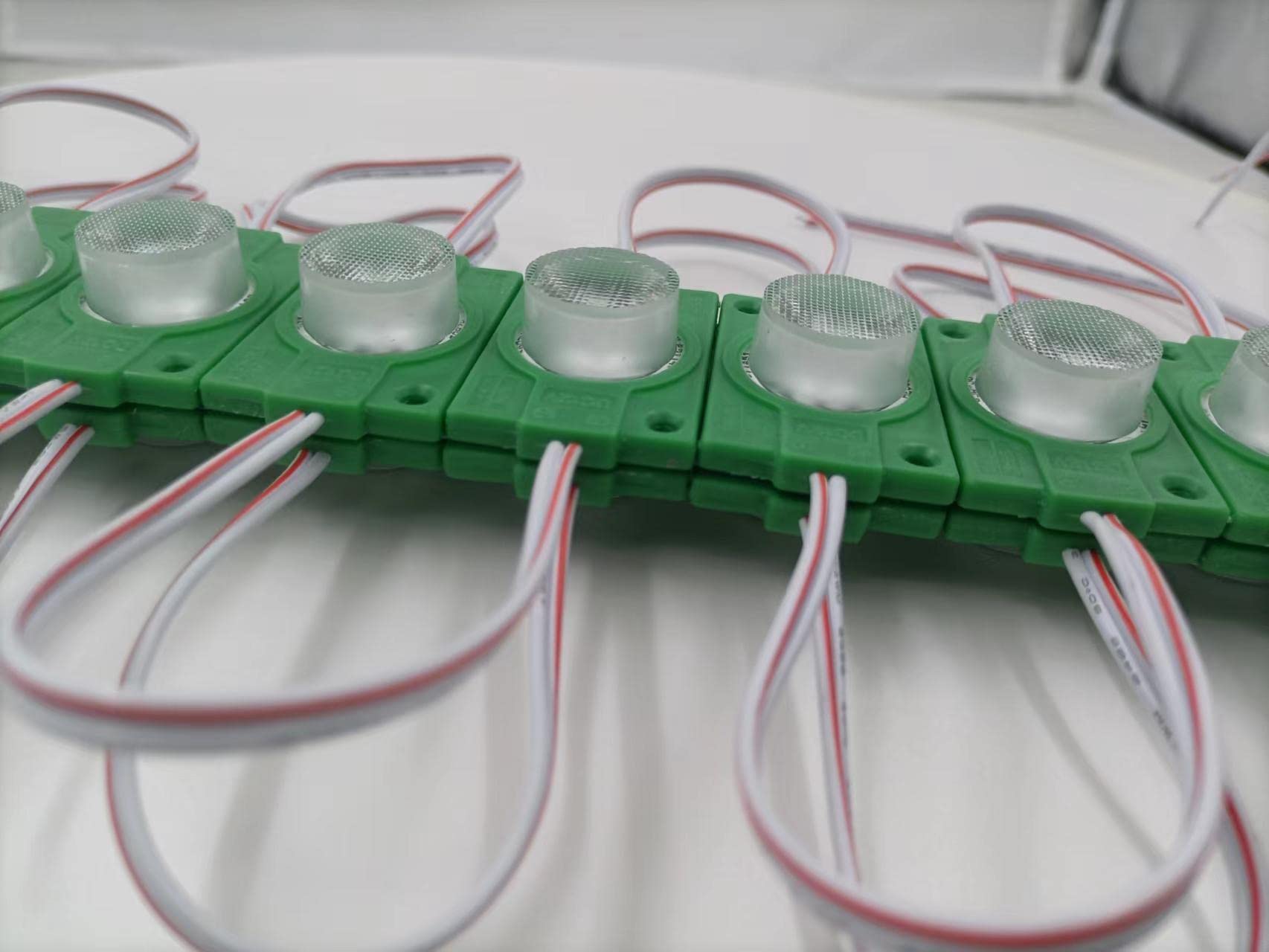 Green 12V Led Module With Lens 2.0W For Light Box With Tape Adhesive Back (20Pcs Pack)