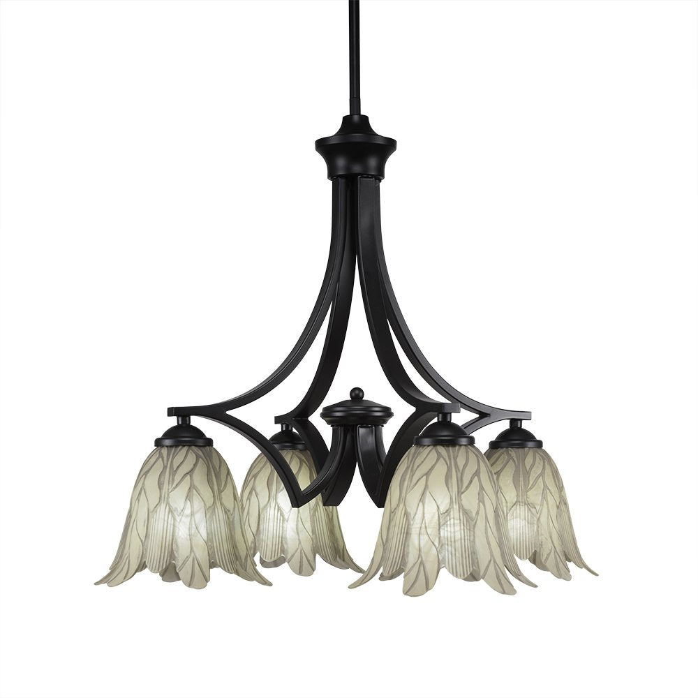 Toltec Lighting 568-MB-1025, 7&quot;, 22.25&quot; x 22.25&quot; x 19.75&quot;, Matte Black
