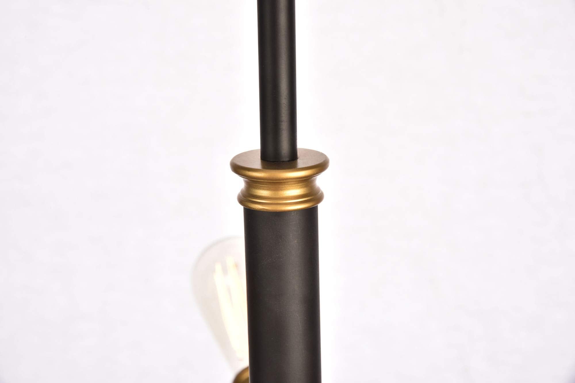Elegant Lighting Axel Collection 10 Light Chandelier in Black and Brass Finish - 27.2''D x 32.5''H