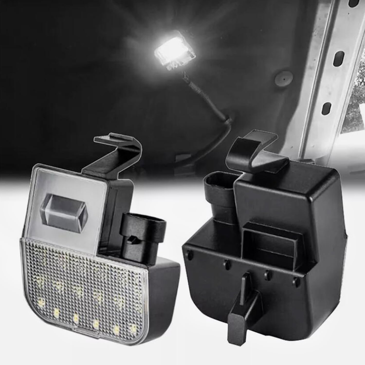 Gsdmsye LED Under Hood Light Assembly for Chevy Express/GMC Savana 99-02 Sierra/Silverado 1500 2500 3500 Pickup  White Led Hood Engine Compartment Lamp OEM 12450086
