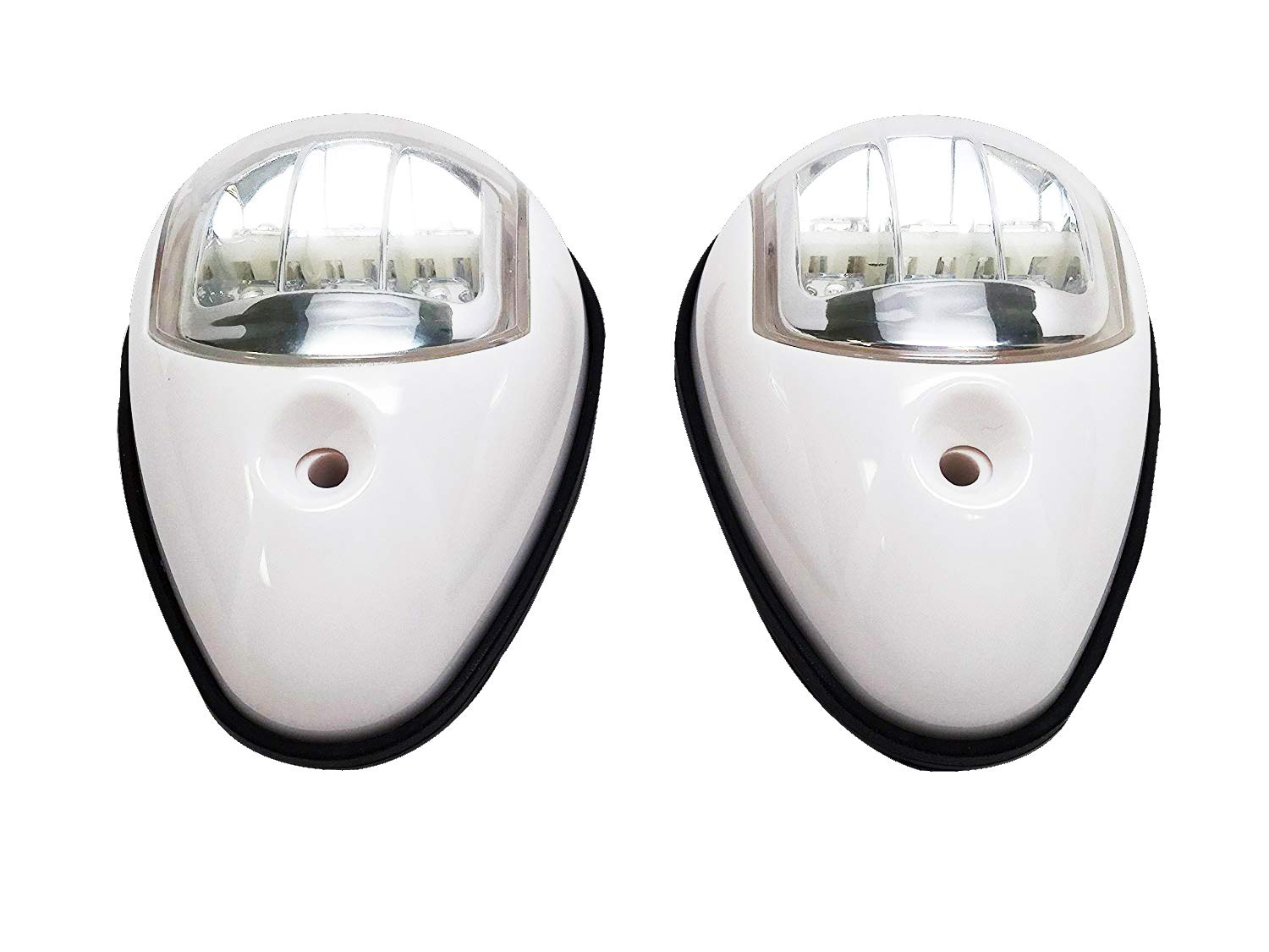 Pactrade Marine Boat Navigation Lights Red And Green Led Side Lights (Vertical Mount) - 2 Nm White Housing | Green Starboard Red Port Navigation Lights For Boats Led