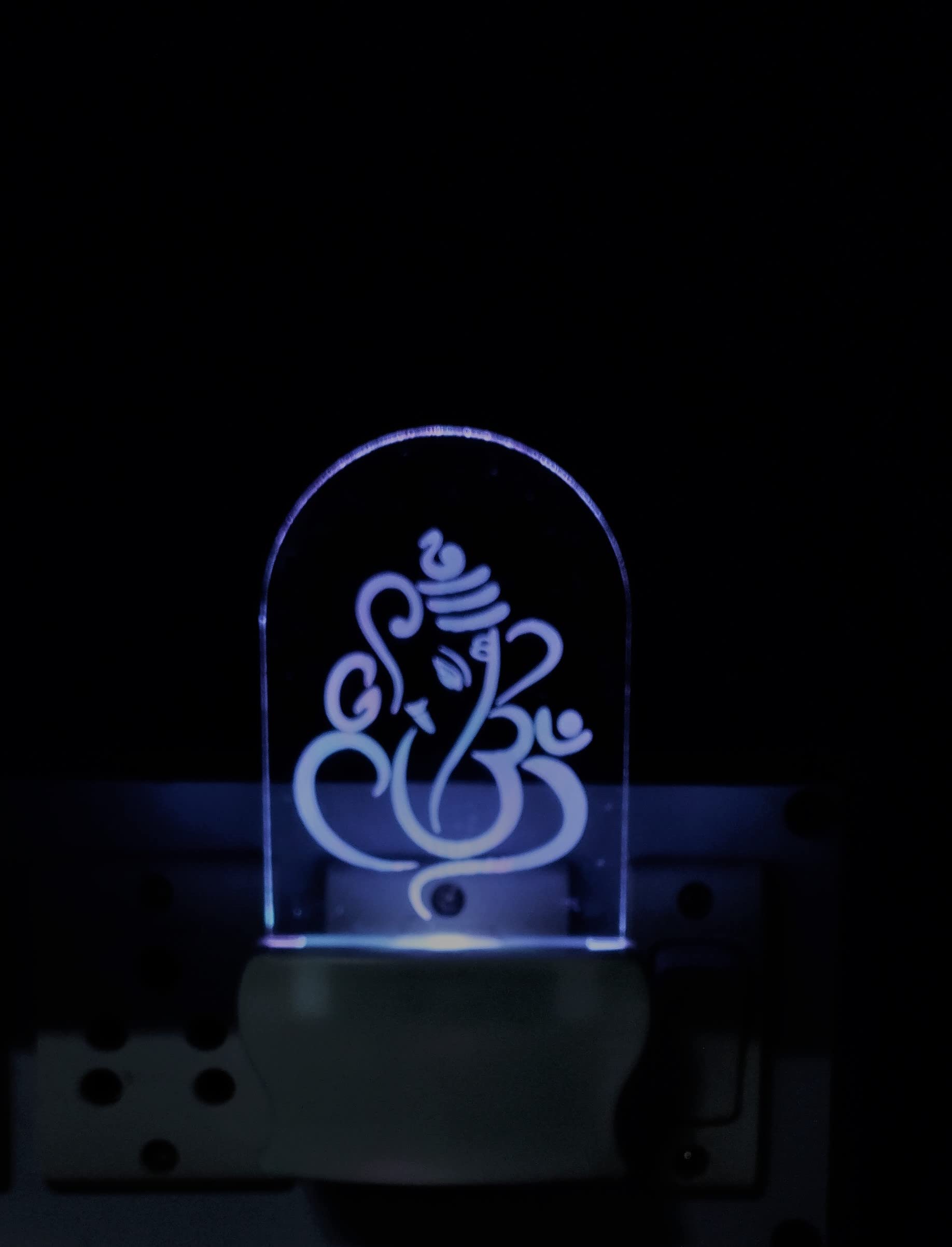 SHAYONA Color Changing 3D Illusion LED Acrylic Night Lamp with Plug for Bedroom || Home || Office (Multicolour) (Ganesh)