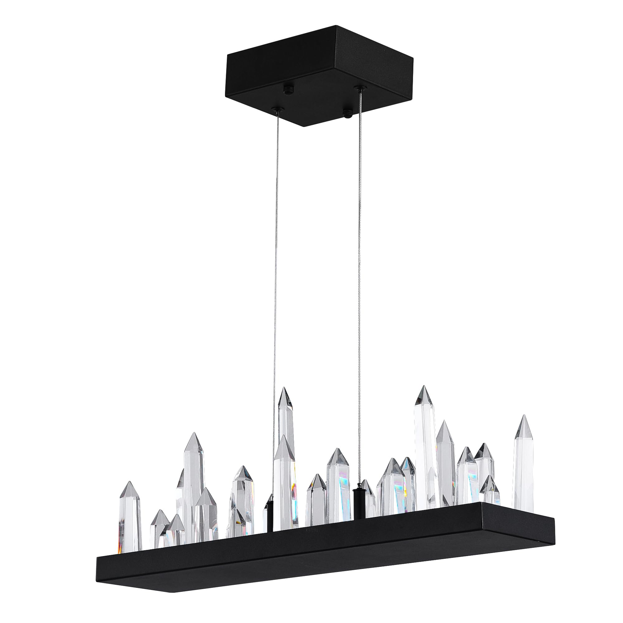 CWI Lighting Juliette Transitional Metal LED Chandelier in Black