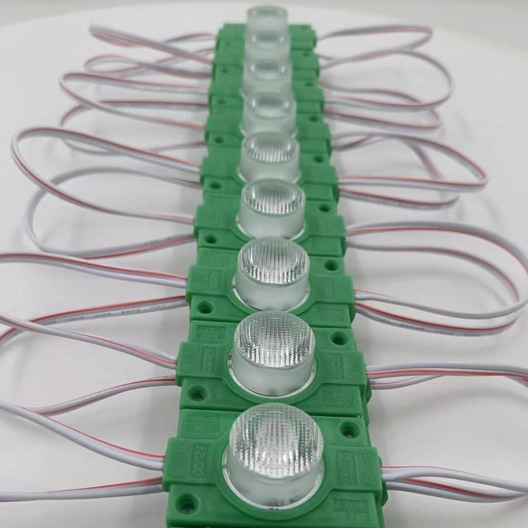 Green 12V Led Module With Lens 2.0W For Light Box With Tape Adhesive Back (20Pcs Pack)
