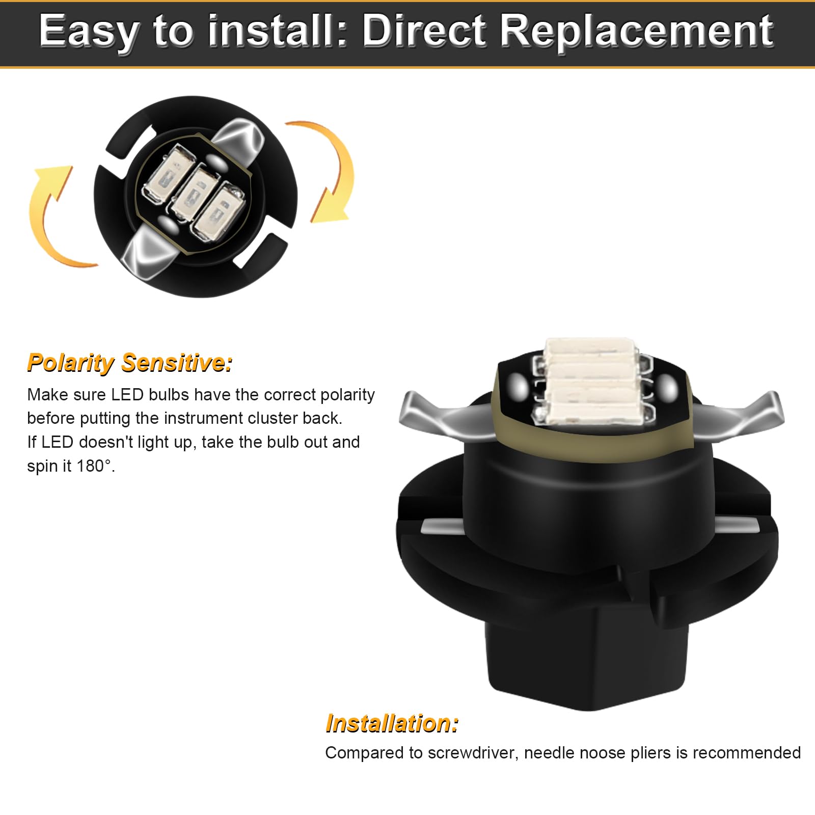 RAVSOFT Speedometer LED Bulbs Kit Replacement for 2002-2006 Dodge Ram 1500 2500 3500, Red, Pack of 14