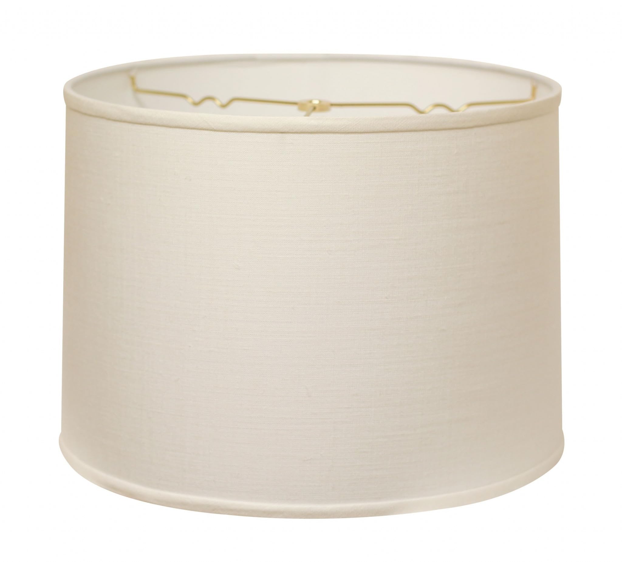 13'' White Throwback Drum Linen Lampshade