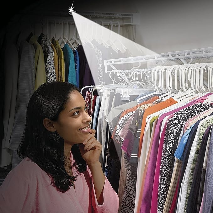 Panther Vision 6-Pack Adhesive Led Utility Lights - Ultra Bright, Lightweight, Black