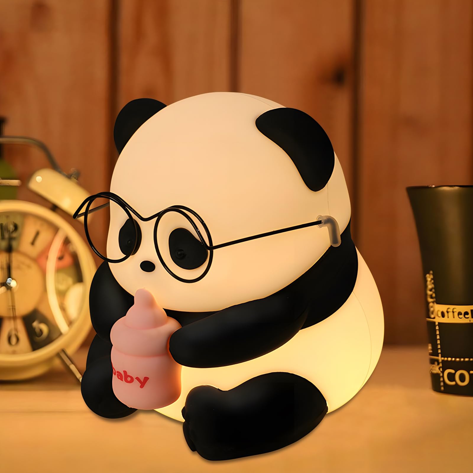 HPYDIY Cute Panda Night Light, LED Novelty Animal Night Lamp, 3 Level Dimmable Nursery Nightlight Gift for Breastfeeding Toddler
