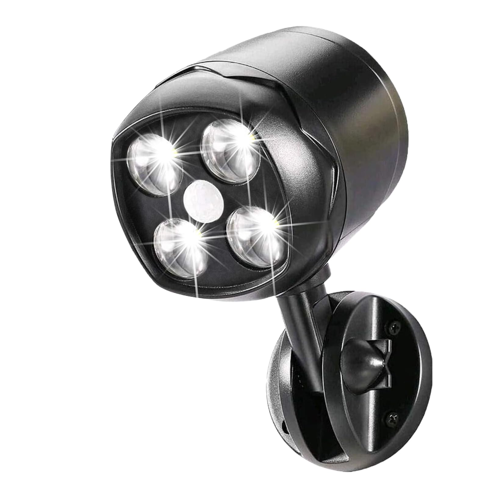 Ottymer Battery Powered Outdoor Motion Sensor Light, 600LM 6000K Waterproof Wide-Angle Detection Auto On/Off LED Security Light 