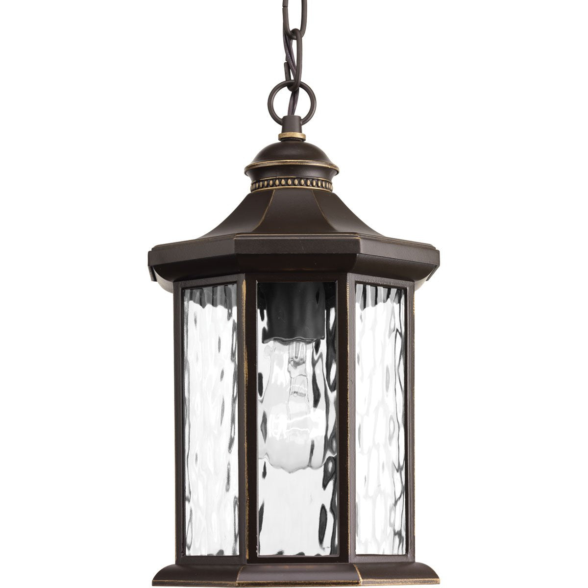 Progress Lighting P6529-20 Hanging Lantern, Aluminum, Antique Bronze, 13.25x7.13x7.13