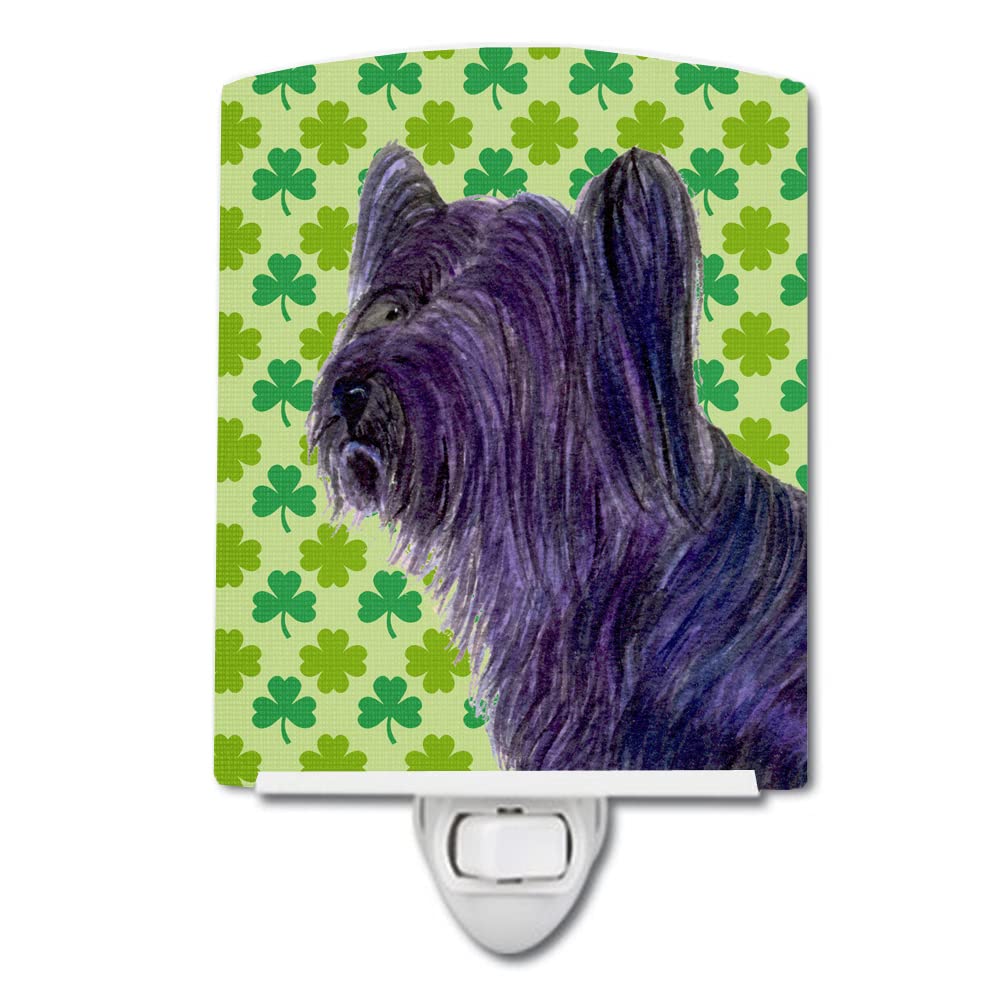 Carolines Treasures Ceramic Night Light Skye Terrier St. Patricks Day 6x4x3in Multicolor Model SS4394CNL