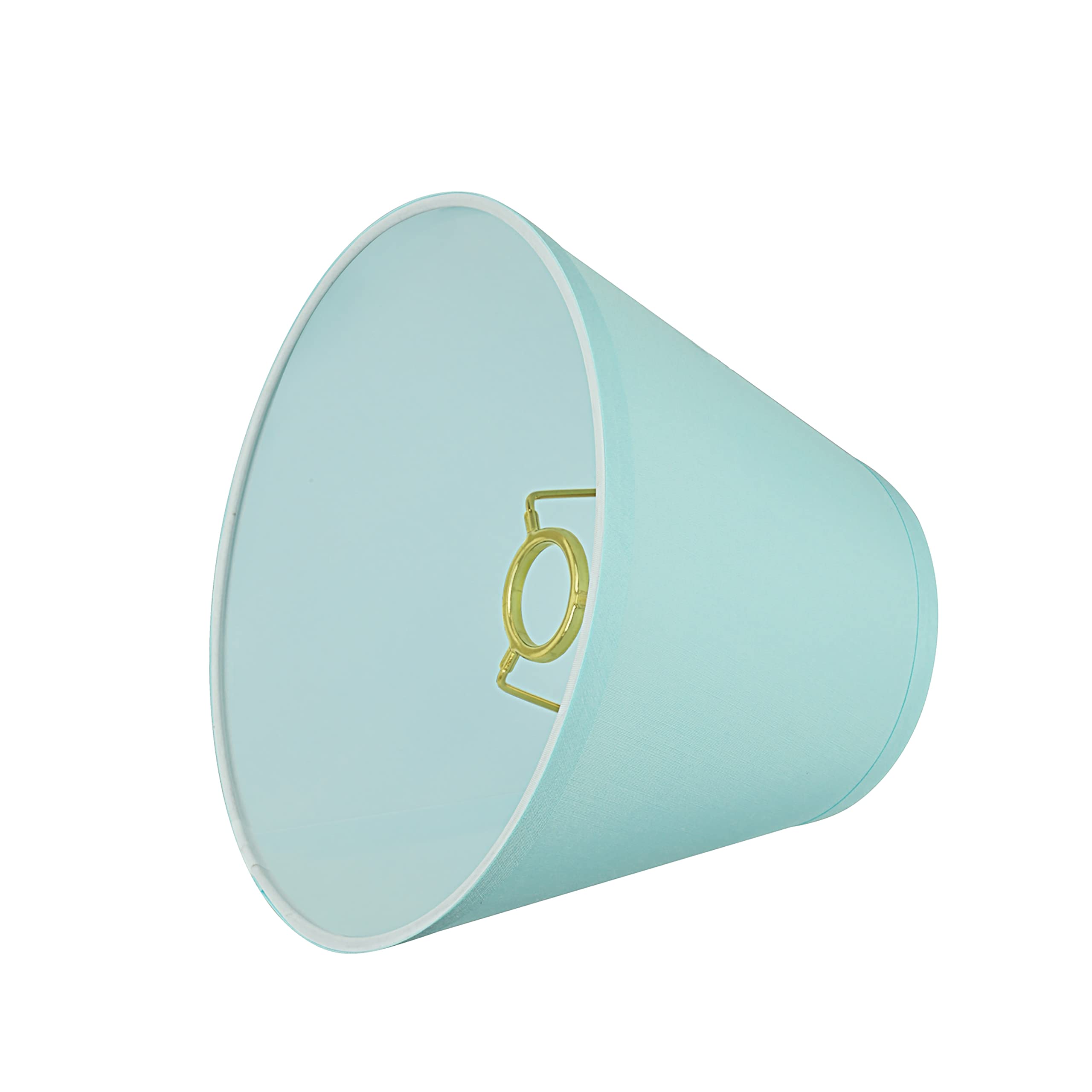 Aspen Creative 58906 Transitional Hardback Empire Shape Uno Construction Lamp Shade In Light Blue, 9'' Wide (5'' X 9'' X 7'')