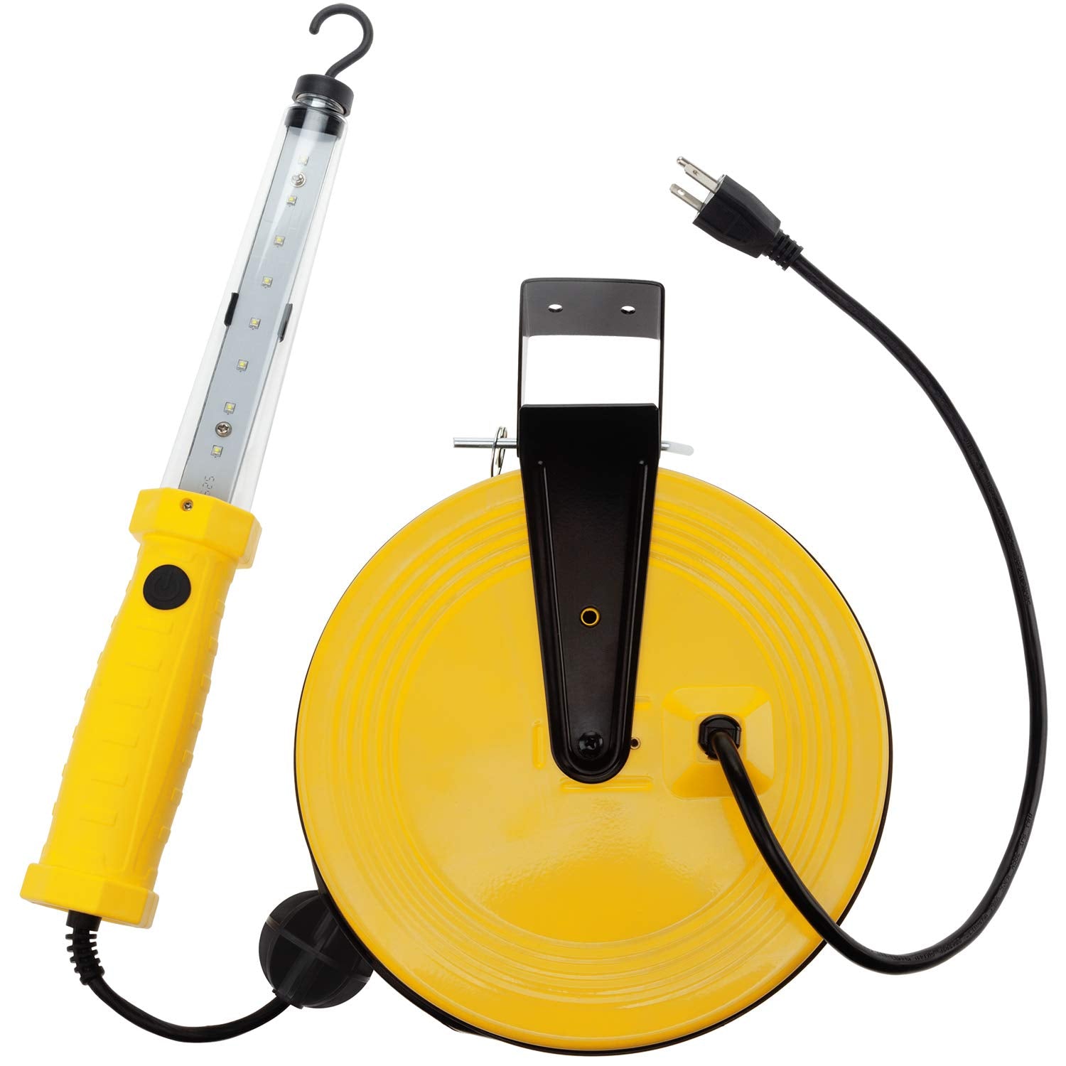 BAYCO LED Work Light SL-866, 1200 lm, Yellow, with Magnetic Hook on Retractable Reel