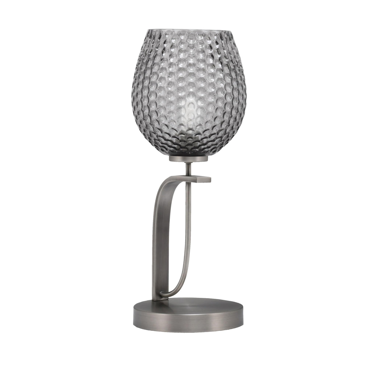 Toltec Lighting Cavella Accent Lamp in Graphite Finish with 7.5&quot; Smoke Textured Glass