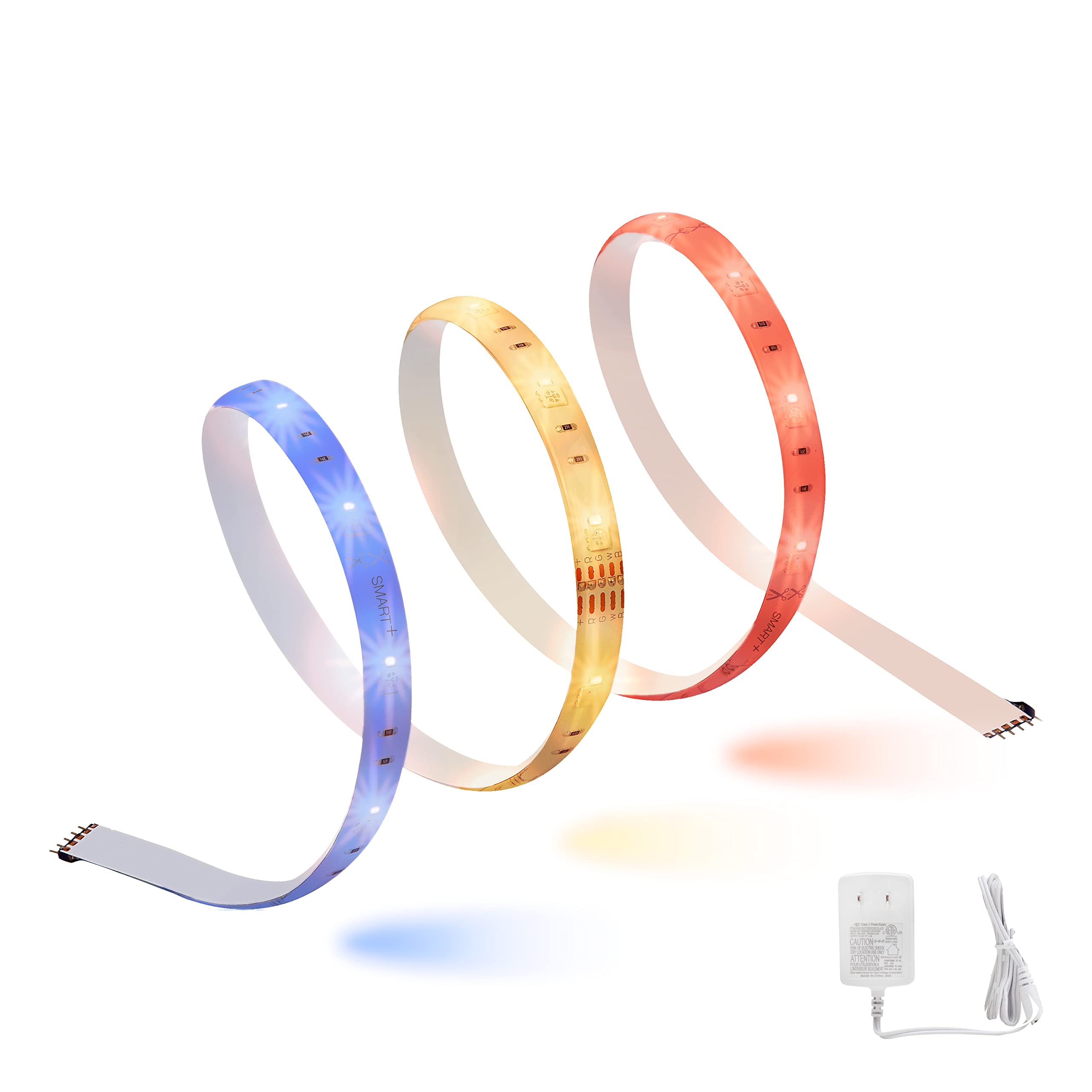 LEDVANCE SYLVANIA Smart LED Light Strip, 6.5 ft, Dimmable, WiFi, Color + Tunable White, Model 75704, Starter Kit