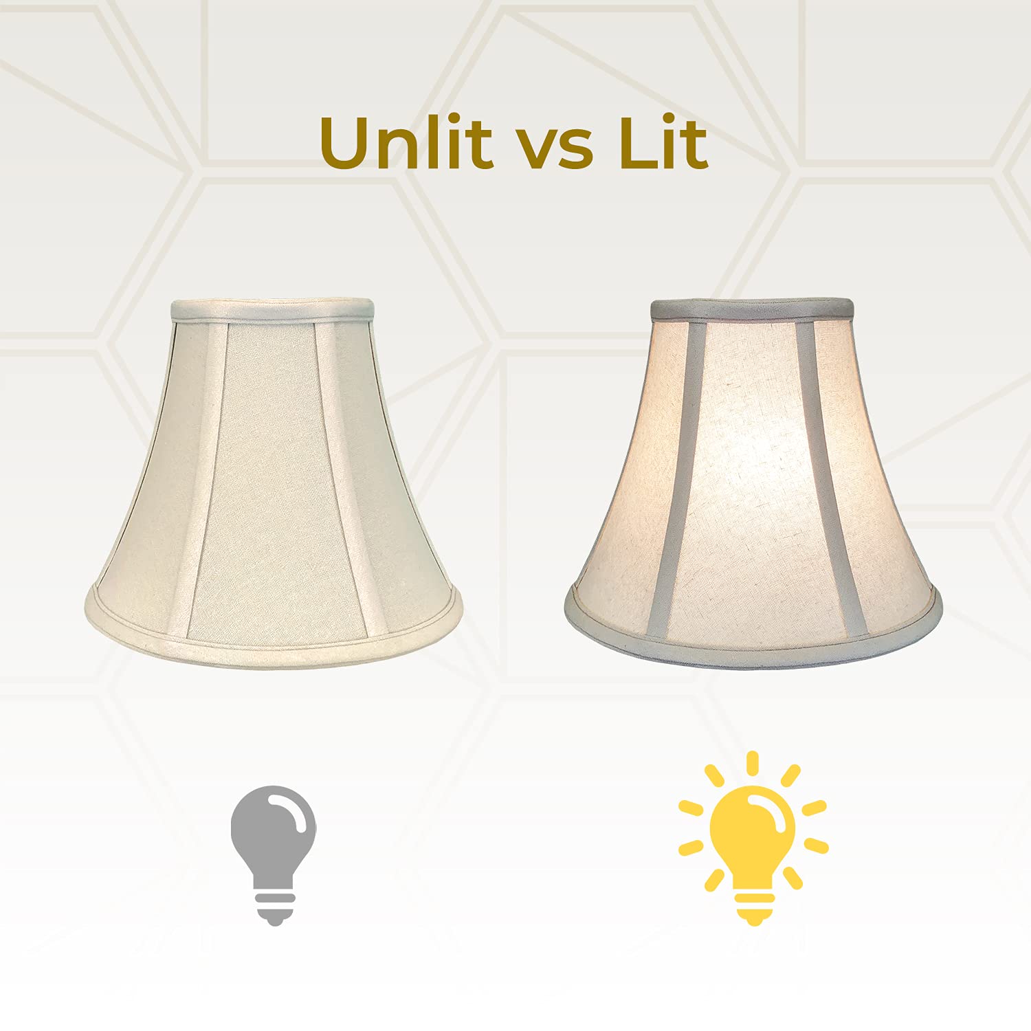 Royal Designs, Inc. True Bell Lamp Shade, Linen Beige, 4&quot;&quot; X 8&quot;&quot; X 7.25&quot;&quot;&quot; (Bs-704-8Lnbg)