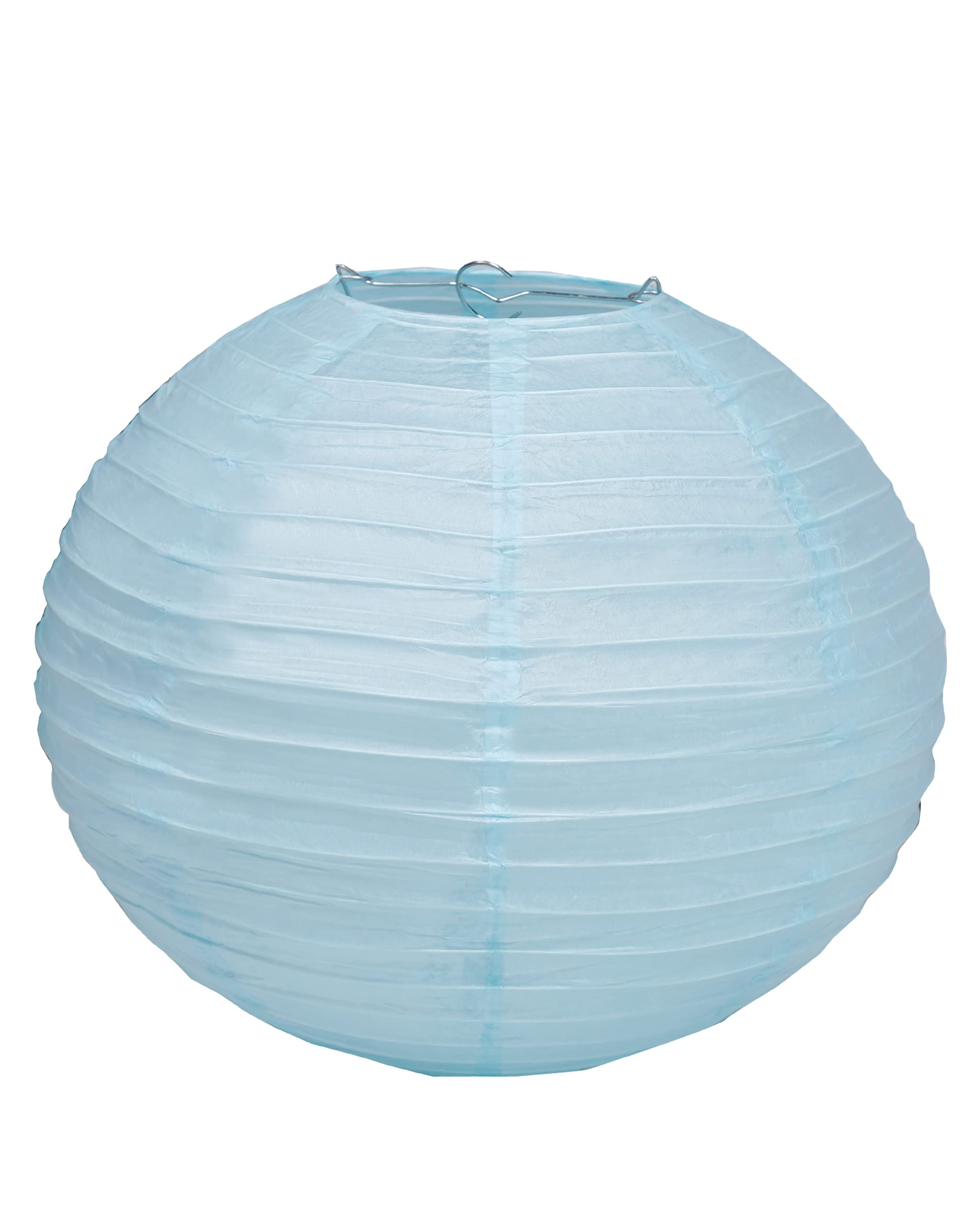 Pack Of 3 Round Paper Lanterns Lamp Wedding Birthday Party Decoration (Baby Blue, 16''/40Cm)