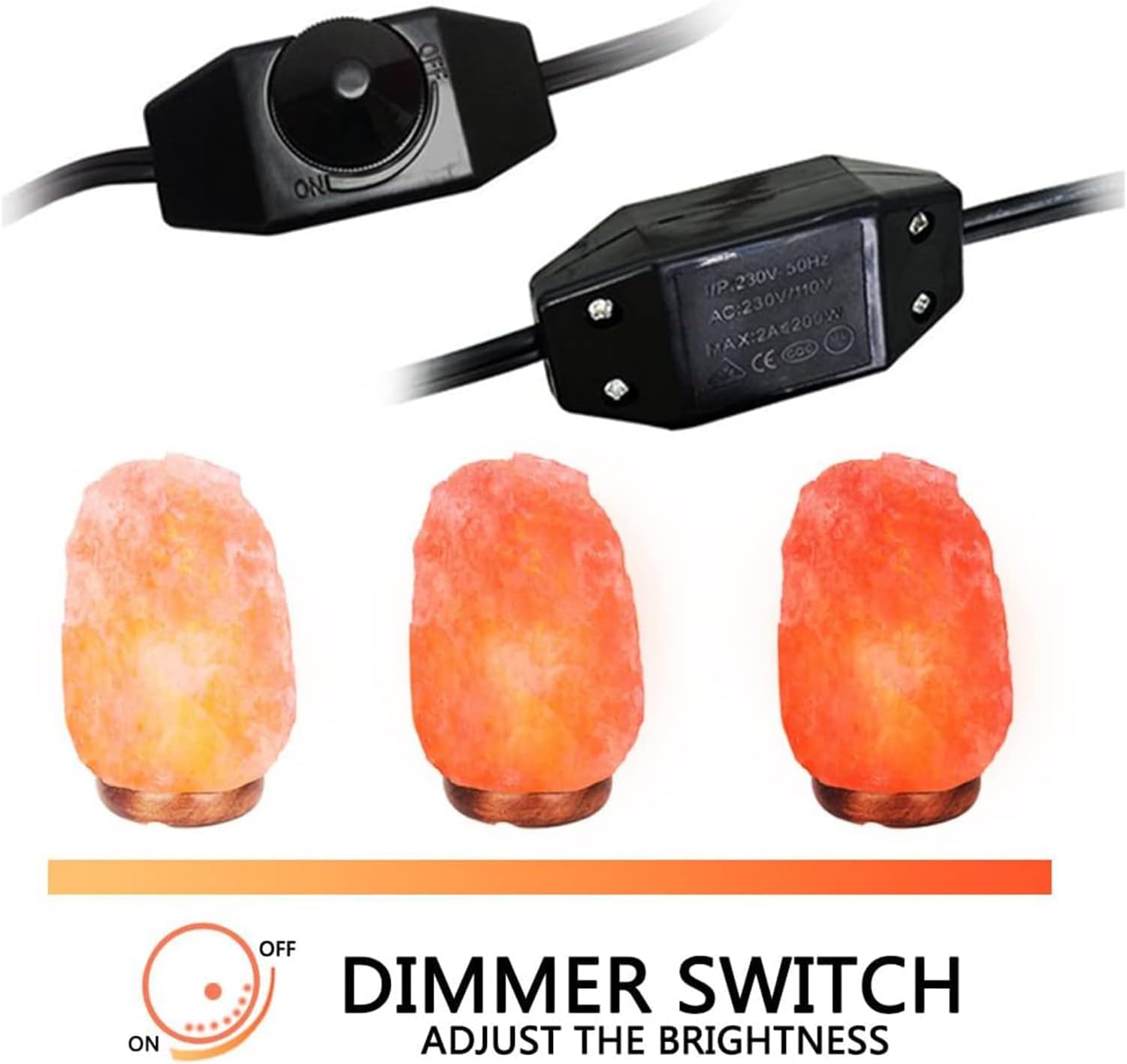 Himalayan Salt Lamp Cord, With Dimmer Switch ,Christmas Bulb,Salt Lamp Cord With Dimmer Control And Base Assembly,5 Feet ,E12 Ba