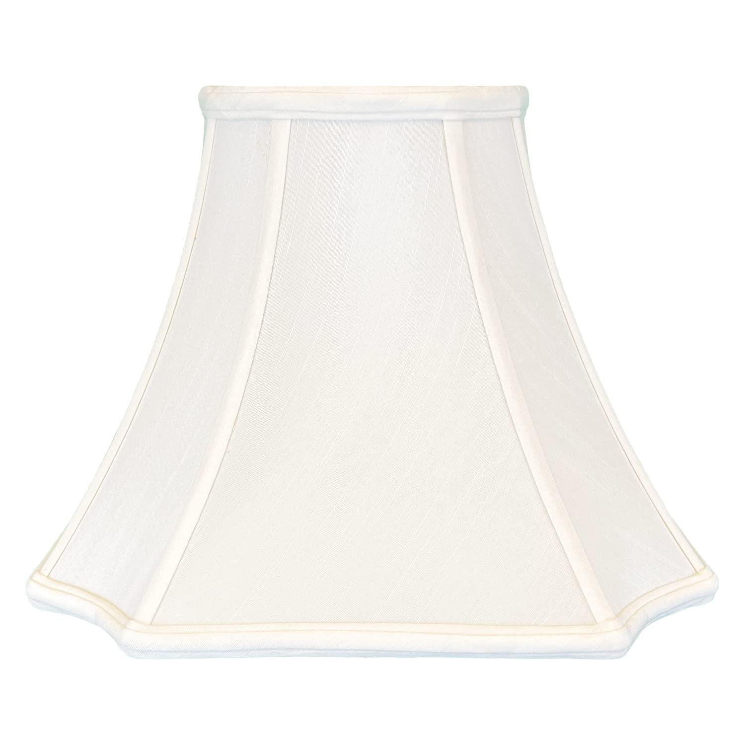 Royal Designs Square Inverted Cut Corner Basic Lamp Shade, White, 9 X 20 X 14